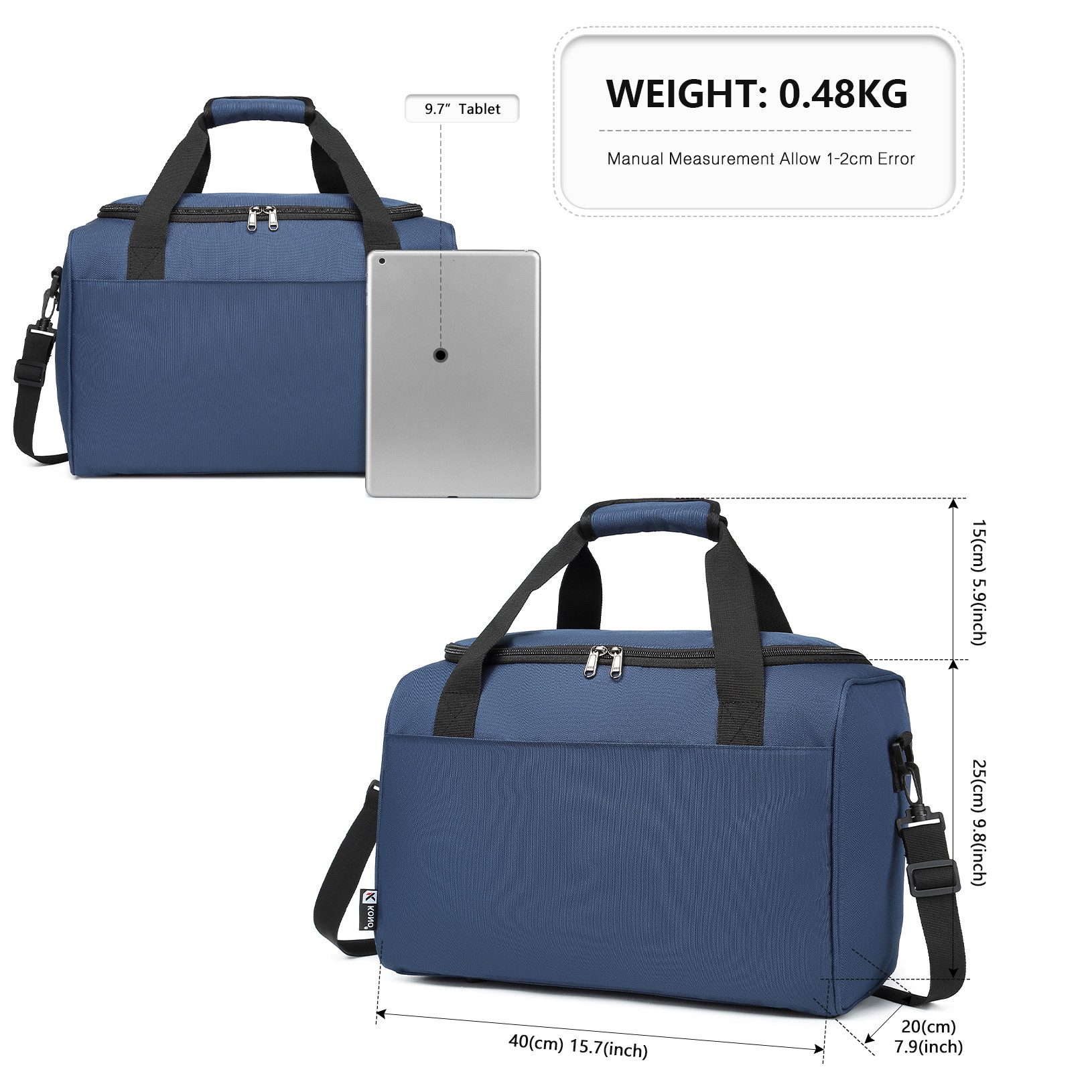 KONO Sporttasche Ryanair 40x20x25 Handgepäck Tasche für Flugzeug Reisetasch günstig online kaufen