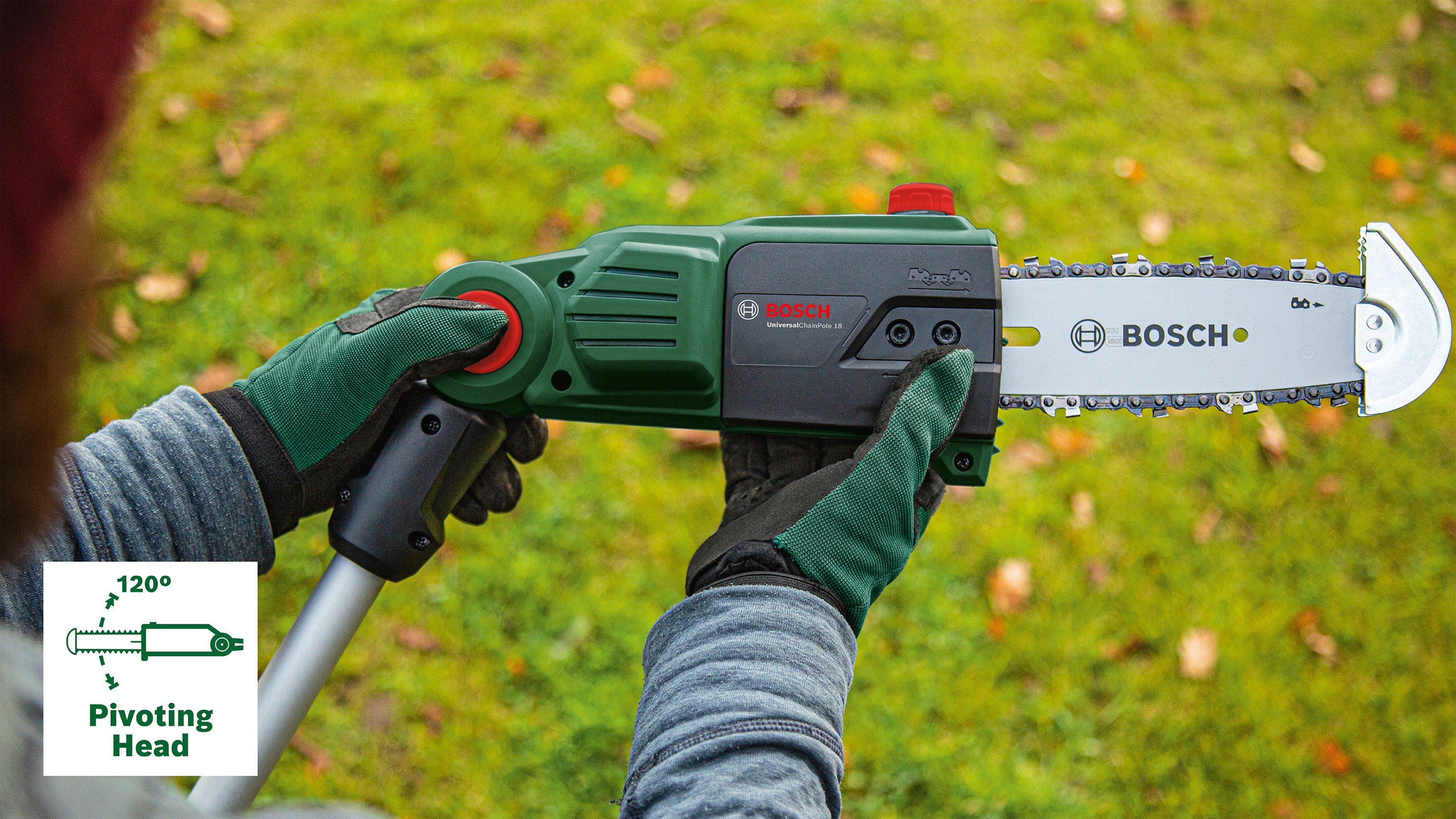 Bosch Home & Garden Akku-Hochentaster UniversalChainPole 18, mit Akku und Ladegerät