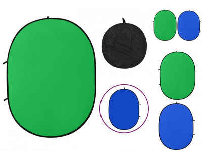vidaXL Fotohintergrund 2-in-1 Foto-Hintergrund Oval Grün Blau 200x150 cm