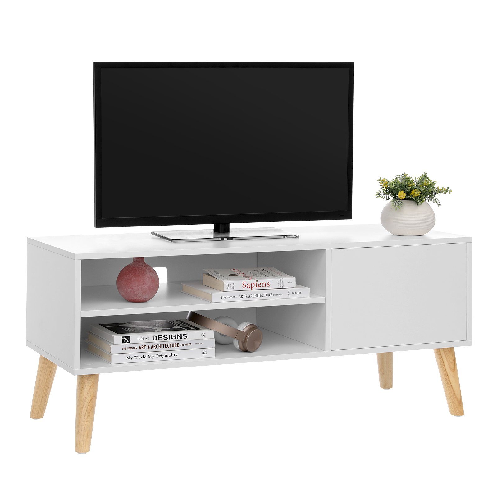 VASAGLE Lowboard Fernsehtisch, Fernsehschrank für Fernseher bis zu 55 Zoll, 120 cm lang, Fernsehtisch. Reduzierter Preis € 64,99. Unverbindliche Preisempfehlung € 88,99