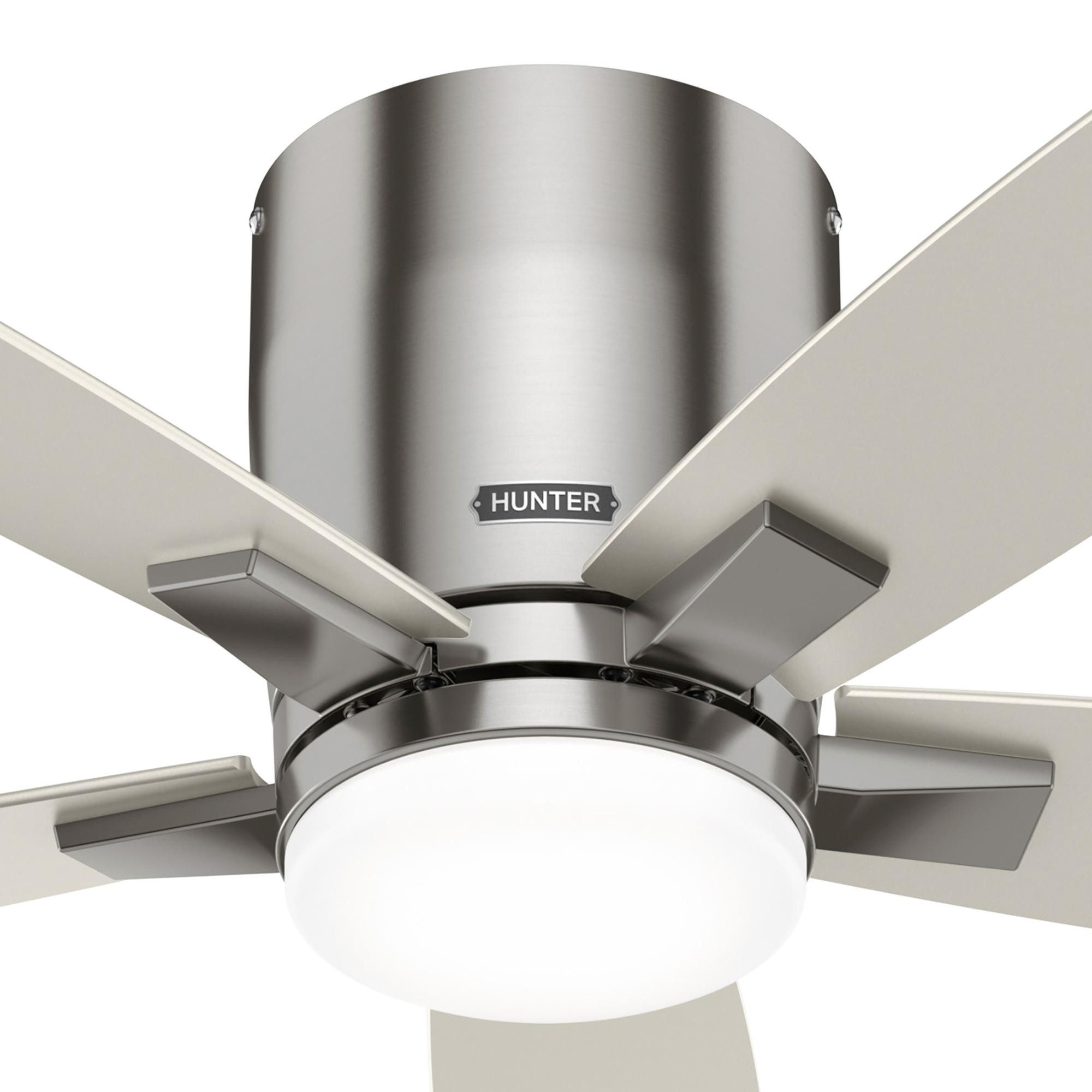 Hunter Deckenventilator Deckenventilator Valencia Nickel mit LED & Fernbedienung, dimmbar