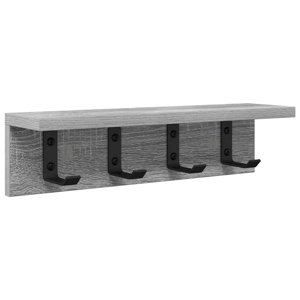 vidaXL Regal Wandmontierter Kleiderständer Grau Sonoma günstig online kaufen