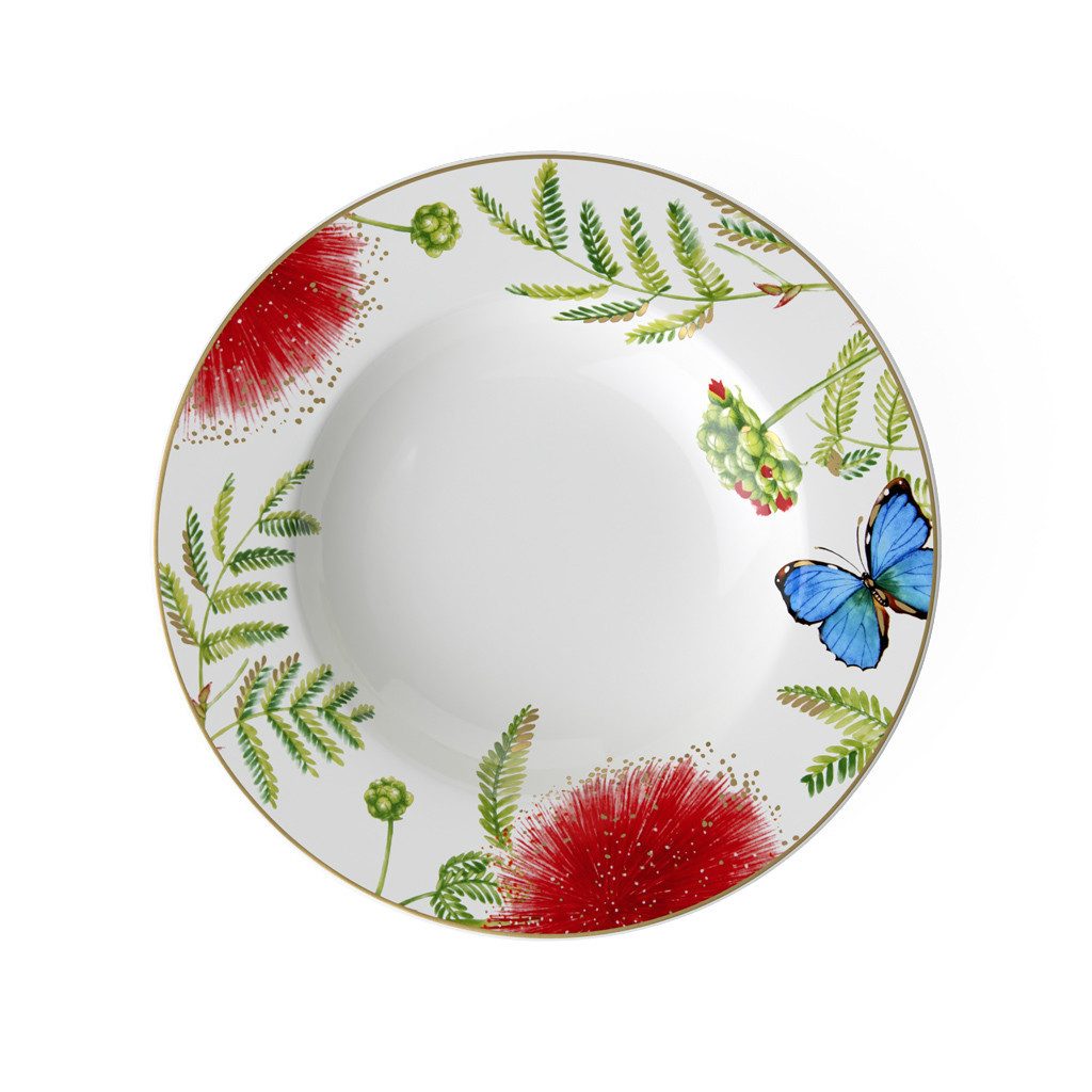 Villeroy & Boch Signature Suppenteller Amazonia Suppenteller 25x25x3,5cm, (1 St), Premium Bone Porcelain, 1 Stck, spülmaschinenfest, Made in Germany