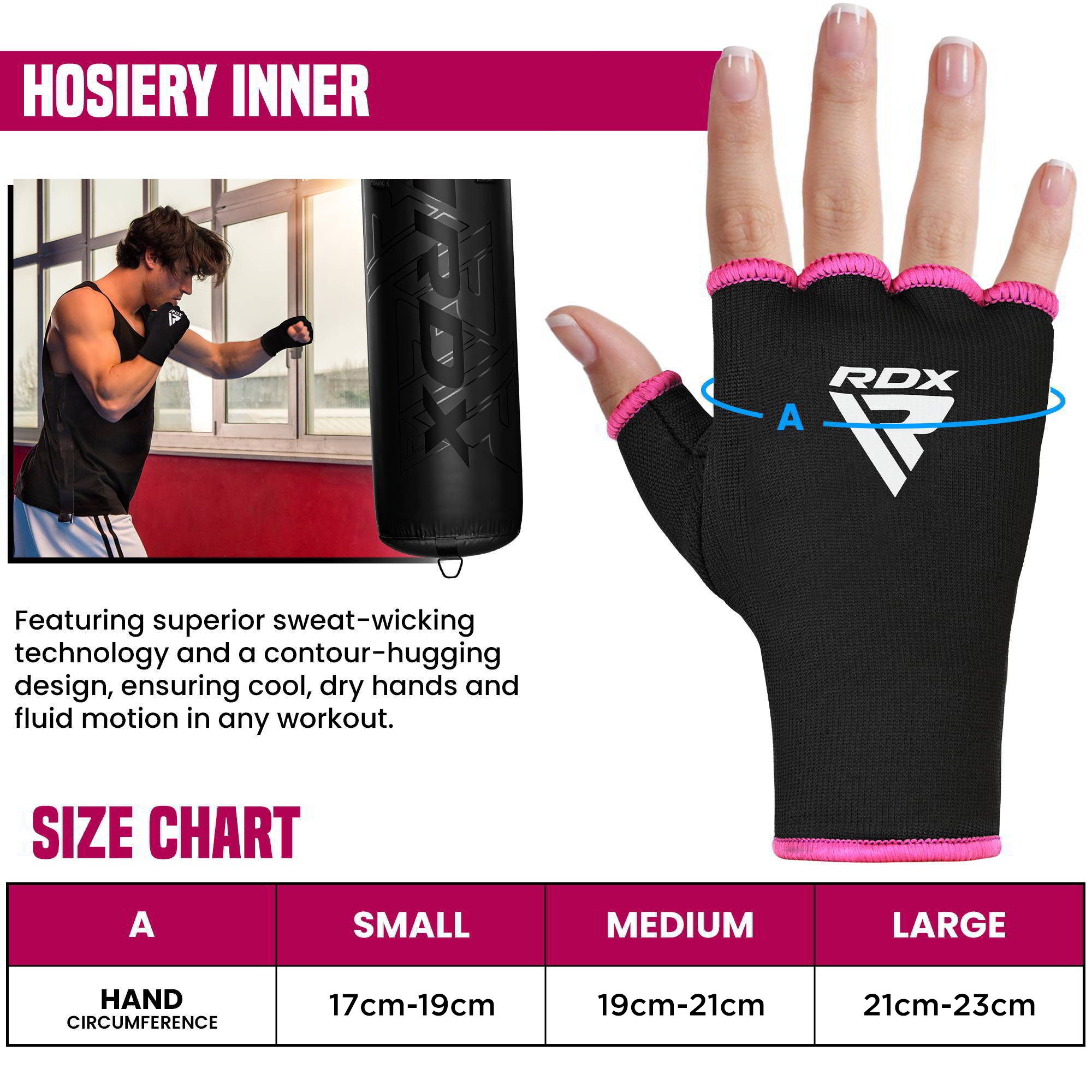 RDX Sports Boxbandagen Boxing Hand Wraps RDX Inner Gloves Boxing Training, Boxing Hand Wraps (Hand Wraps, Inner Gloves, Boxing hand wraps), training