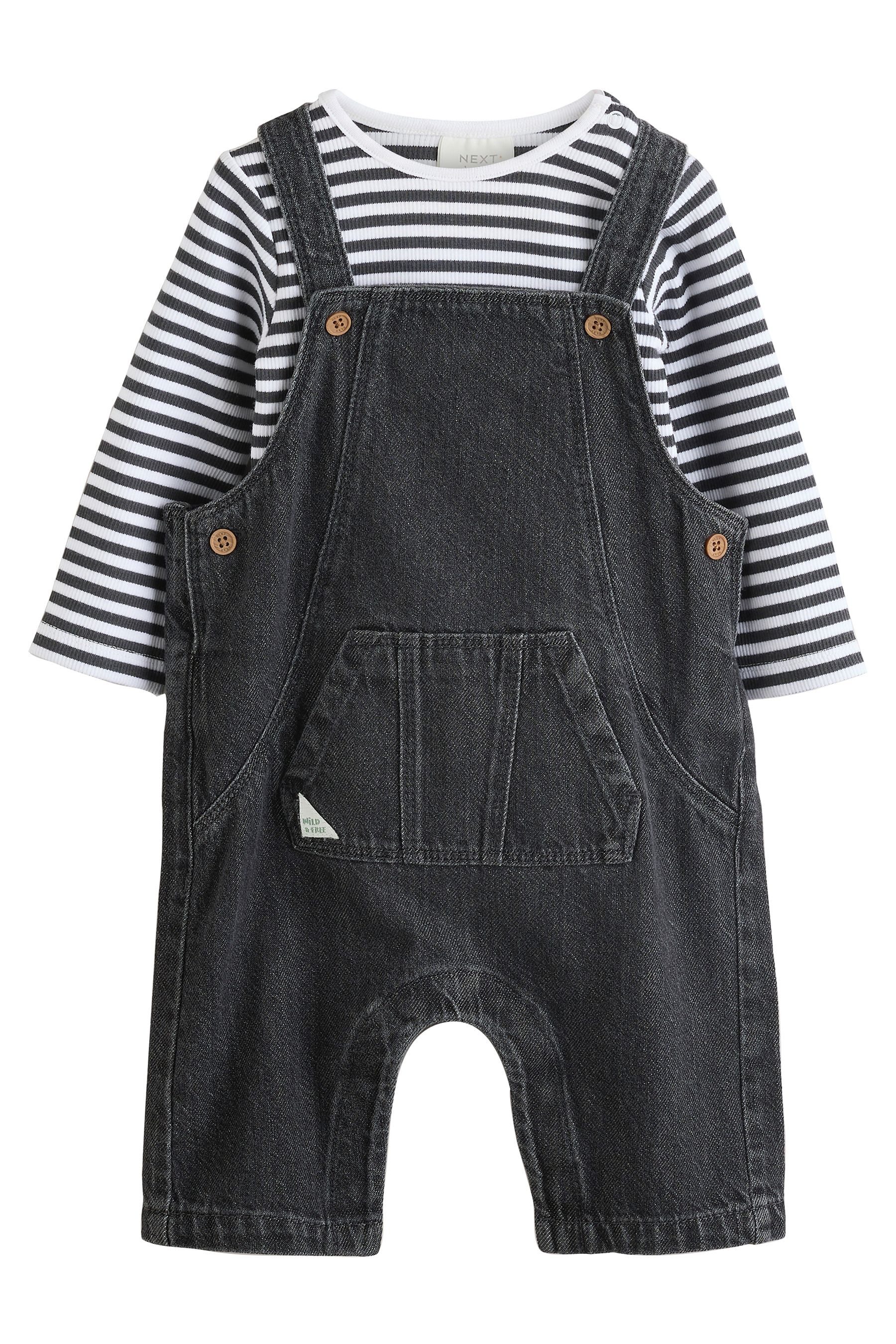 Next Body & Hose Baby Denim-Latzhose und Bodysuit im Set (2-tlg)