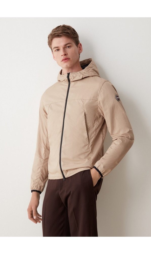 Colmar Allwetterjacke Übergangansjacke Fibers (aus Baumwolle, mit Kapuze) beige/braun Herren