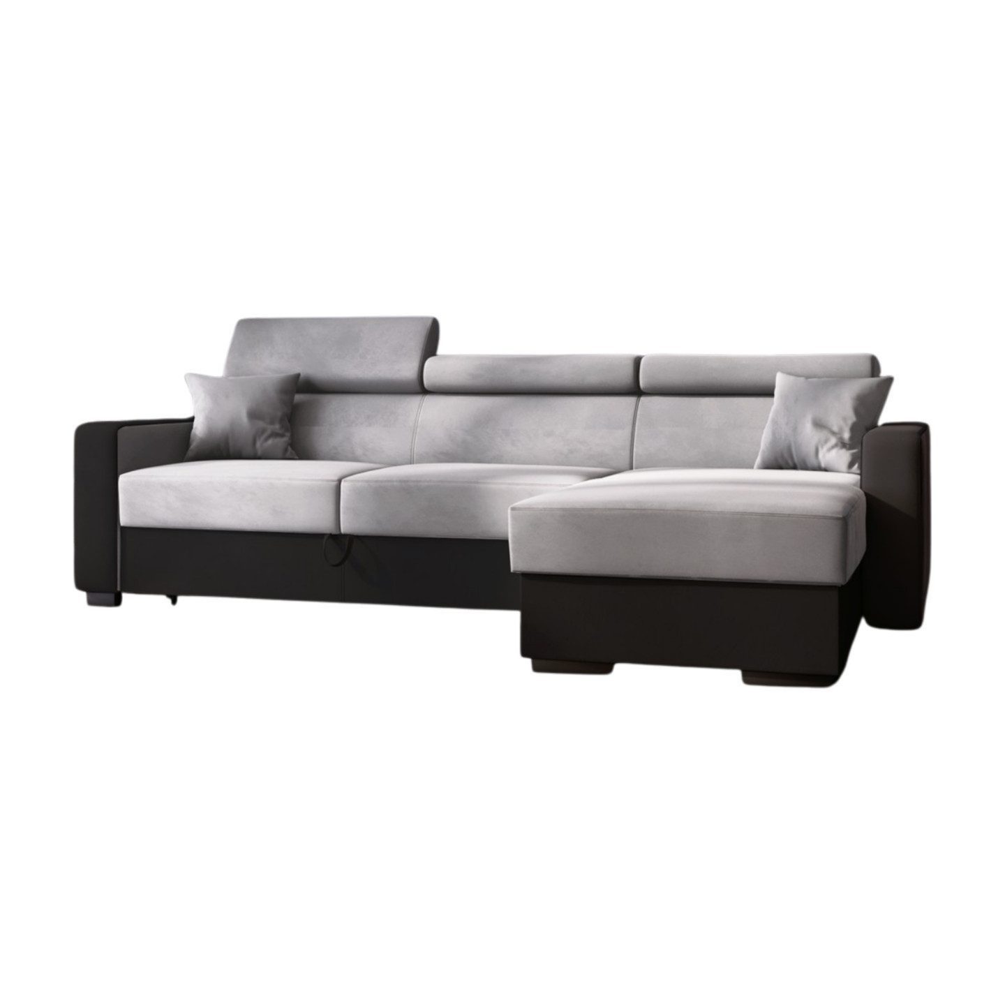 Goldstoff Ecksofa mit Schlaffunktion & Bettkasten günstig online kaufen