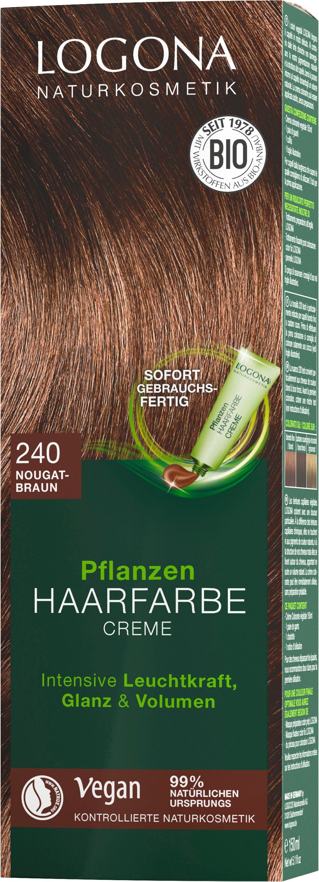 LOGONA Creme nougatbraun 240 Pflanzen-Haarfarbe Haarfarbe Logona