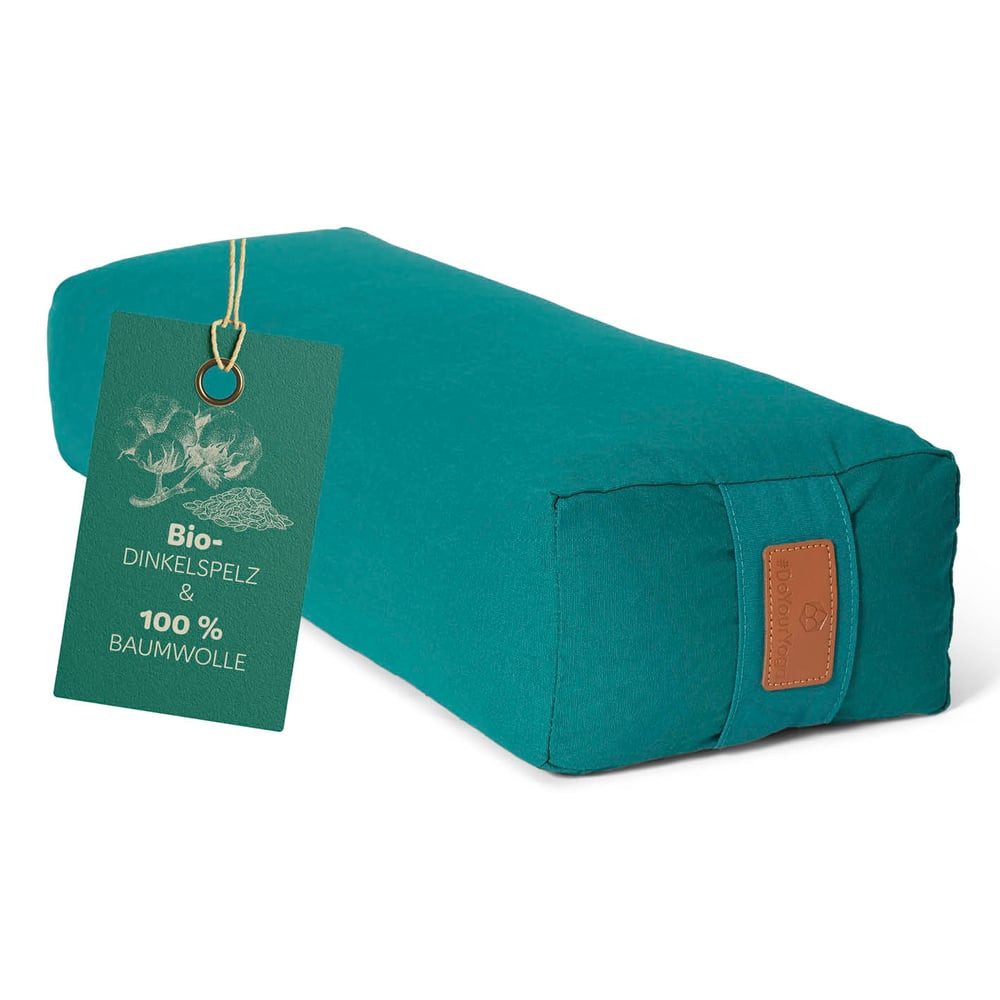 #DoYourYoga Yogakissen Yoga Bolster Paravati, gefüllt mit Bio-Buchweizenschalen,Yogakissen 67x22x13cm