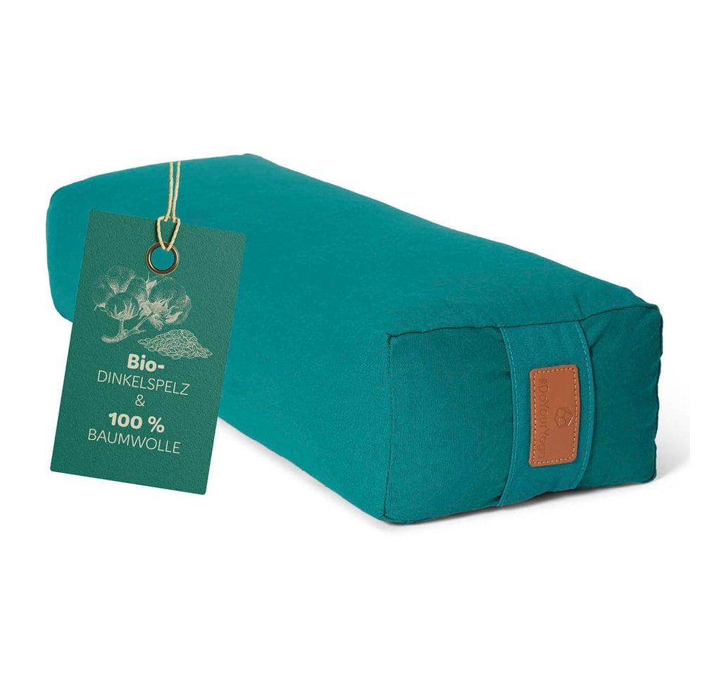 #DoYourYoga Yogakissen Yoga Bolster Paravati, gefüllt mit Bio-Dinkelspelz,Yogakissen 67x22x13cm