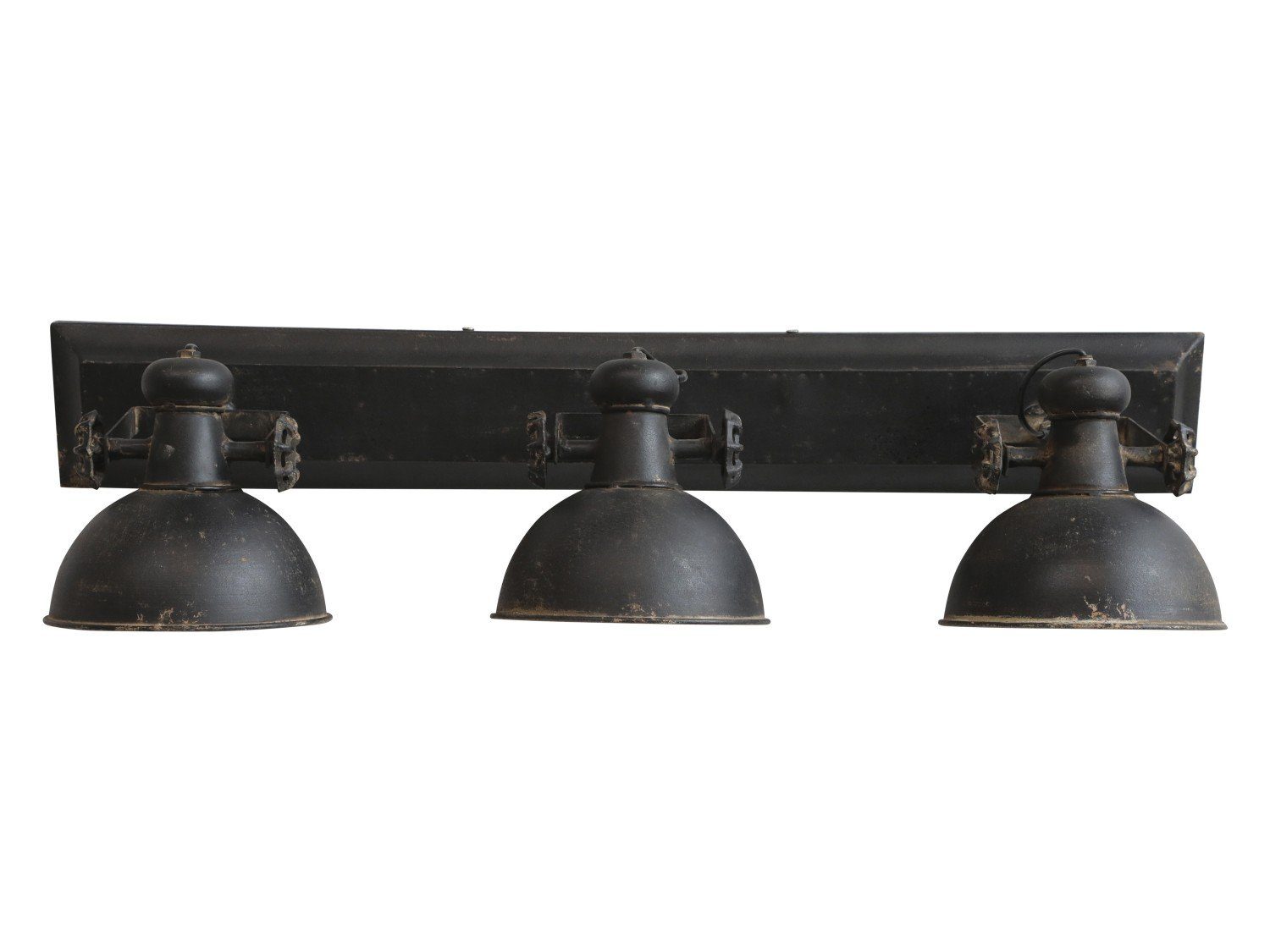 AURUM Wandleuchte Factory Lampe m. 3 Spots H30/L85/B19 cm antique schwarz