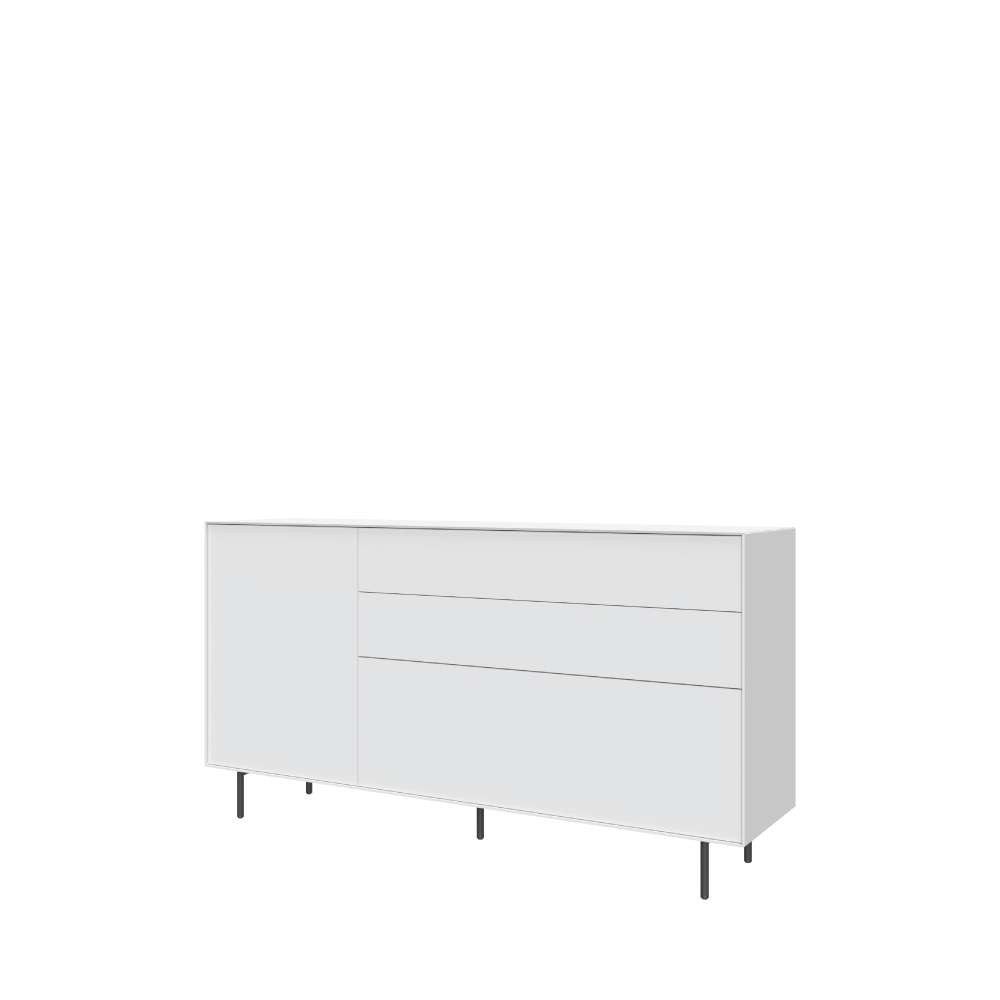 LeGer Home by Lena Gercke Sideboard Essentials, Kommode, Anrichte, Kombikommode, Schrank mit Metallfüßen, Breite: 166 cm, UV lackiert, Push-to-open-Funktion