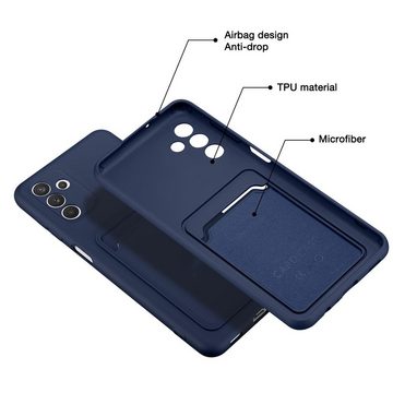 CoolGadget Handyhülle Card Case Handy Tasche für Samsung Galaxy A35 5G 6,6 Zoll, Silikon Slim Schutzhülle mit Kartenfach für Samsung A35 5G Hülle