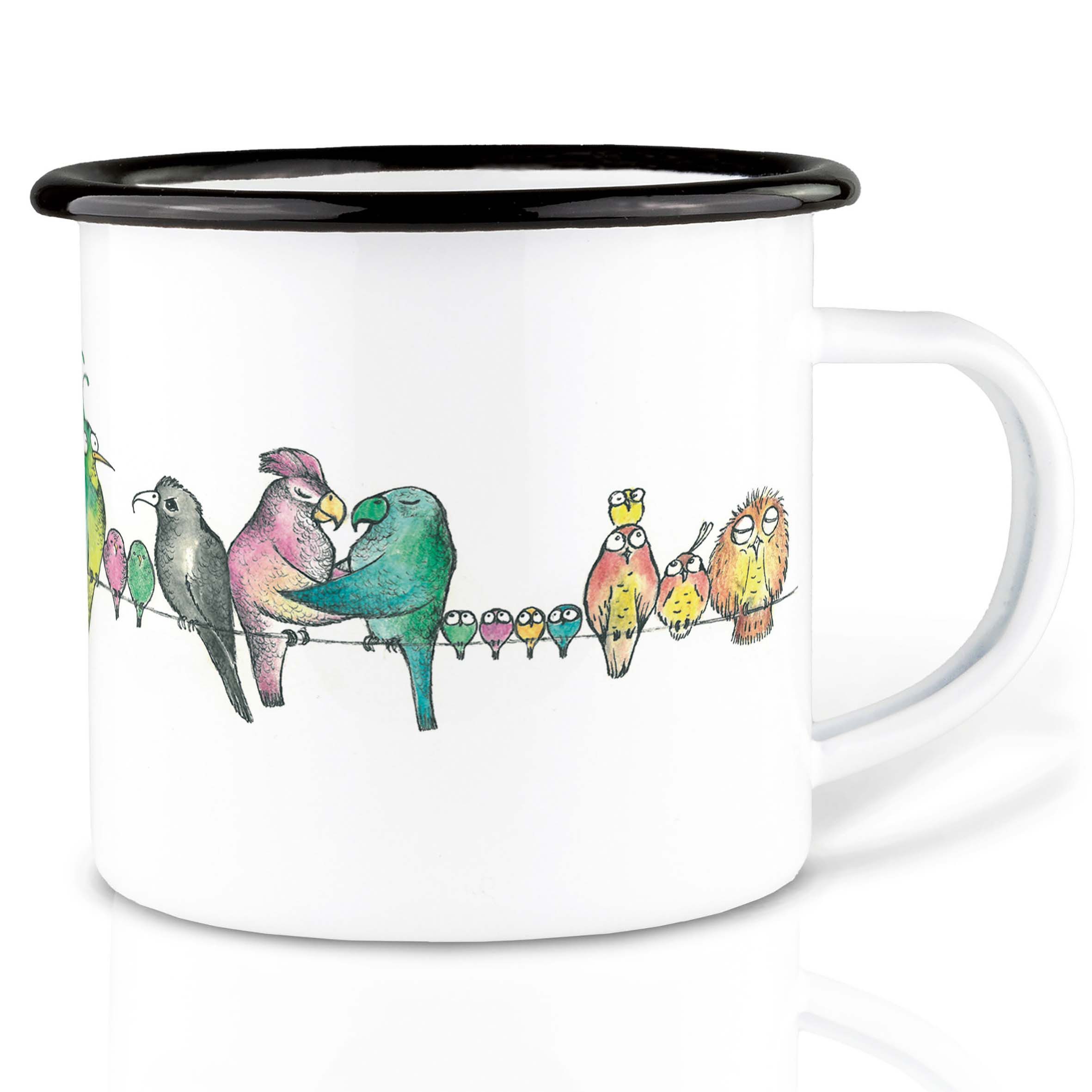 Ligarti Tasse Emaille Tasse – Vogelparade