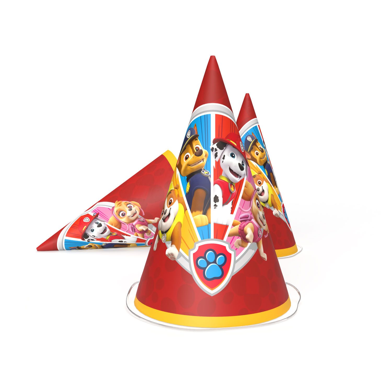 Party Factory Wendehut Paw Patrol Partyhüte 10 Stück – bunte Kinderparty-Hüte für Geburtstage
