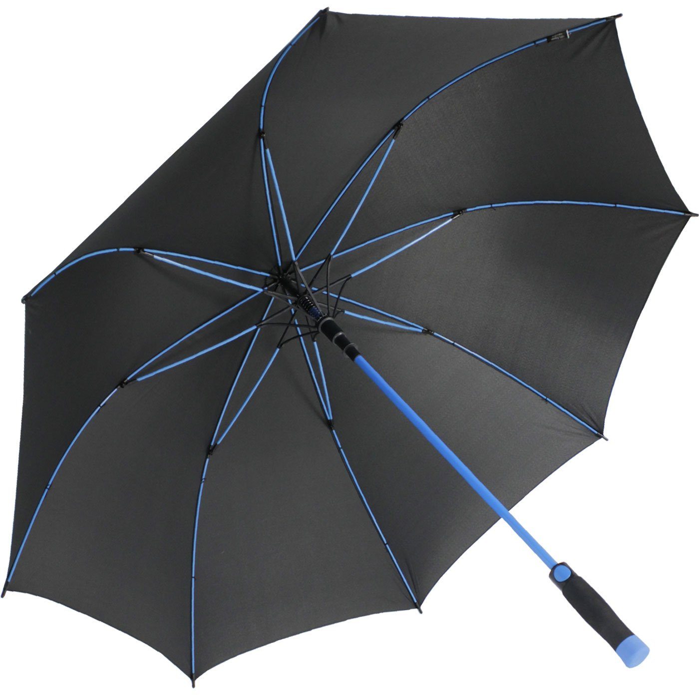 iX-brella Stockregenschirm XXL Golf Fiberglas Automatik mit farbigem Gestell, einzigartig