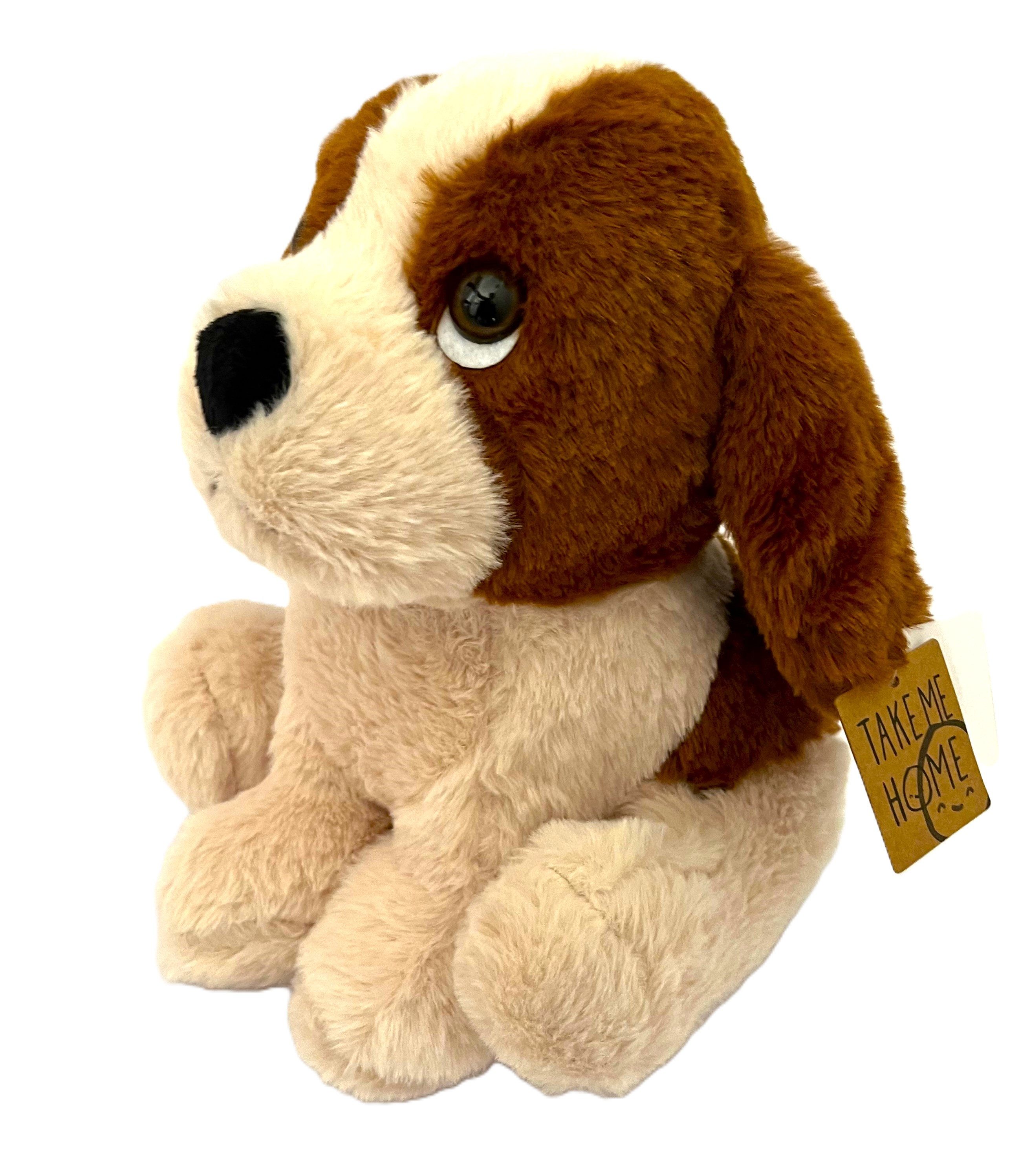 Van Manen Plüschfigur Stofftier Hund Bernhardiner Plüsch Beige Braun 27 cm, Braun, Beige
