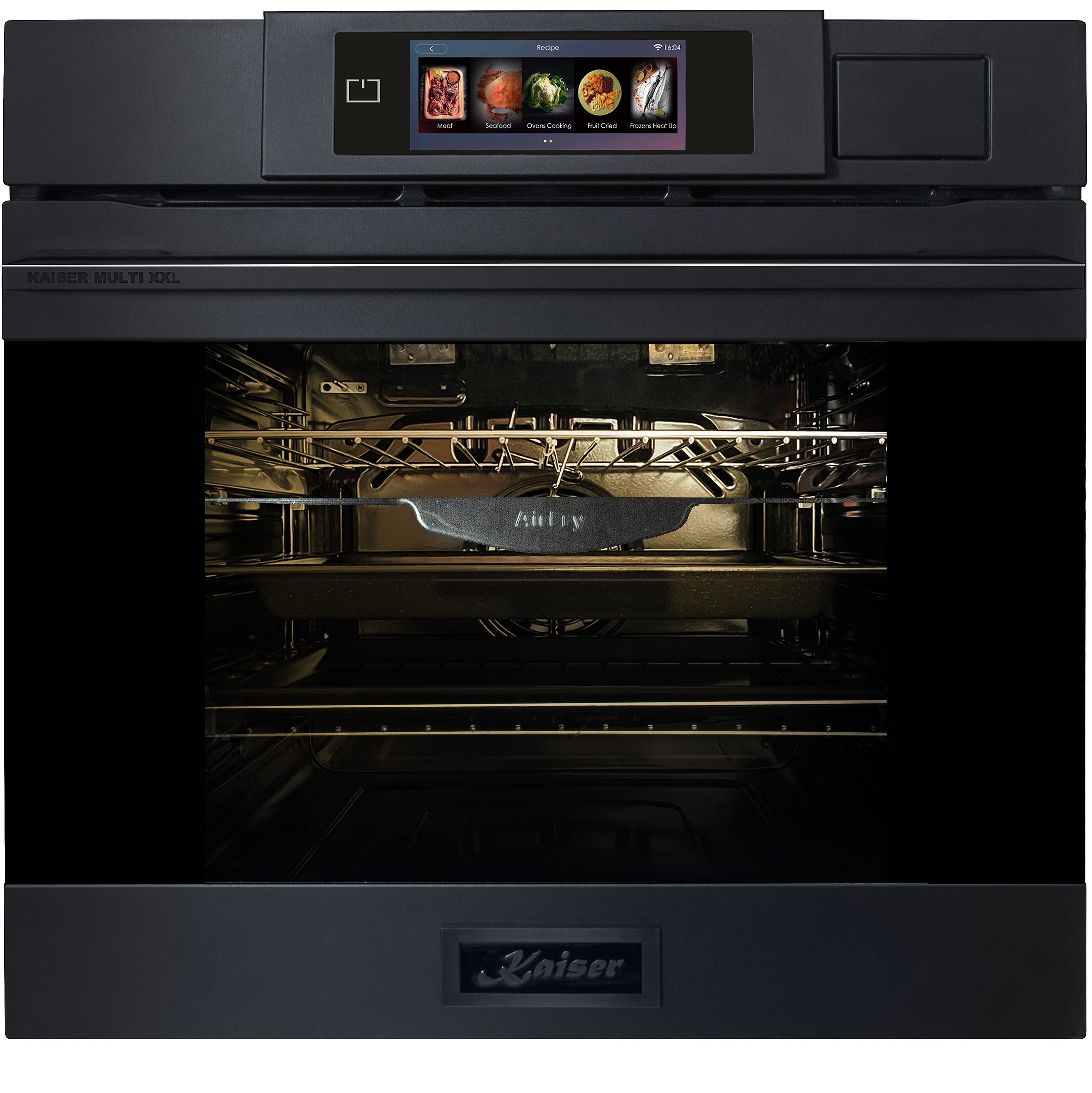 Kaiser Küchengeräte Dampfbackofen La Perle Noire EH 6341 Einbaubackofen 60 cm, Graphitgrau Matt Moire Elektrobackofen mit Dampf, Heißluftbackofen, 37 Betriebsfunktionen inklusive Air Fry, Heißluft PLUS, Grill, Pizza, Gären, Warmhalten, Trocknen und Auftau