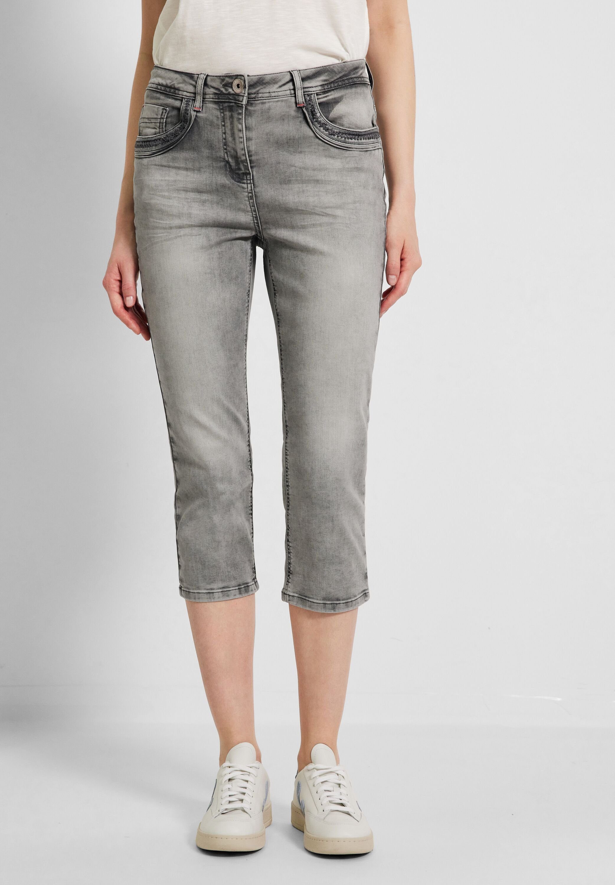 Cecil Slim-fit-Jeans 5-Pocket-Style, Damen Slim Fit Jeans in 3/4-Länge