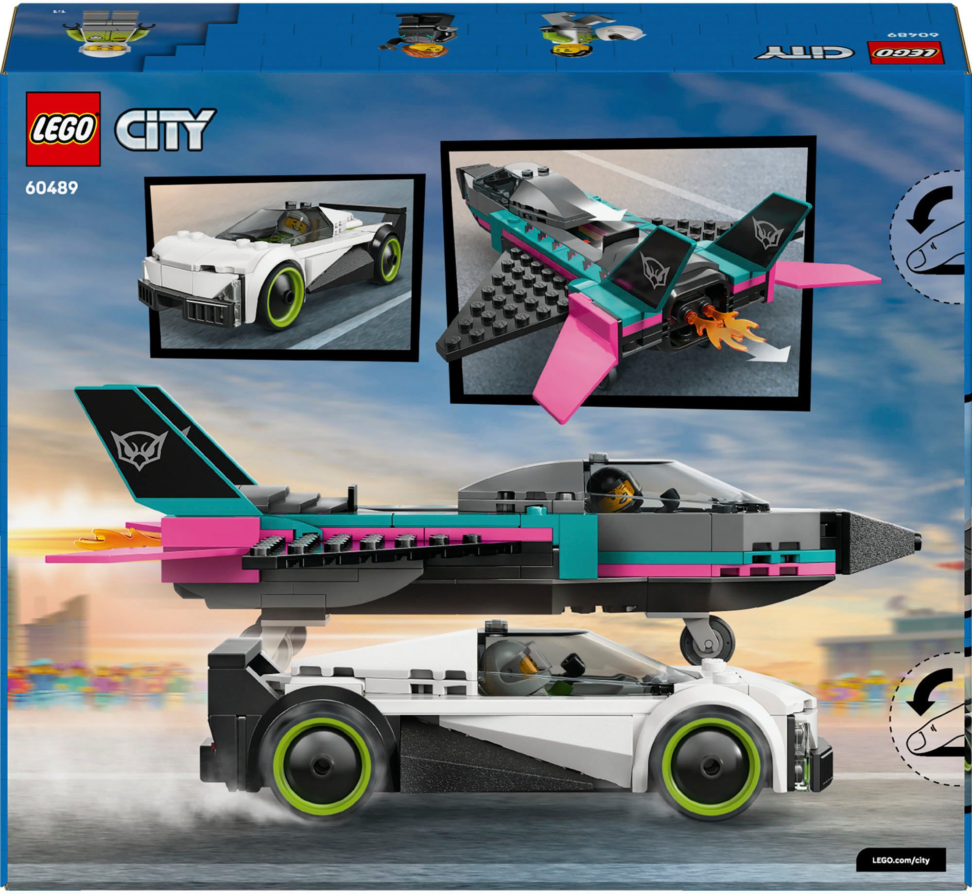 LEGO® Düsenflieger vs. Rennauto (60489), LEGO City Konstruktionsspielsteine günstig online kaufen