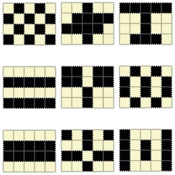 LittleTom Puzzlematte 18 Teile Baby Kinder Puzzlematte ab Null - 30x30cm, schwarz beige Kindermatte