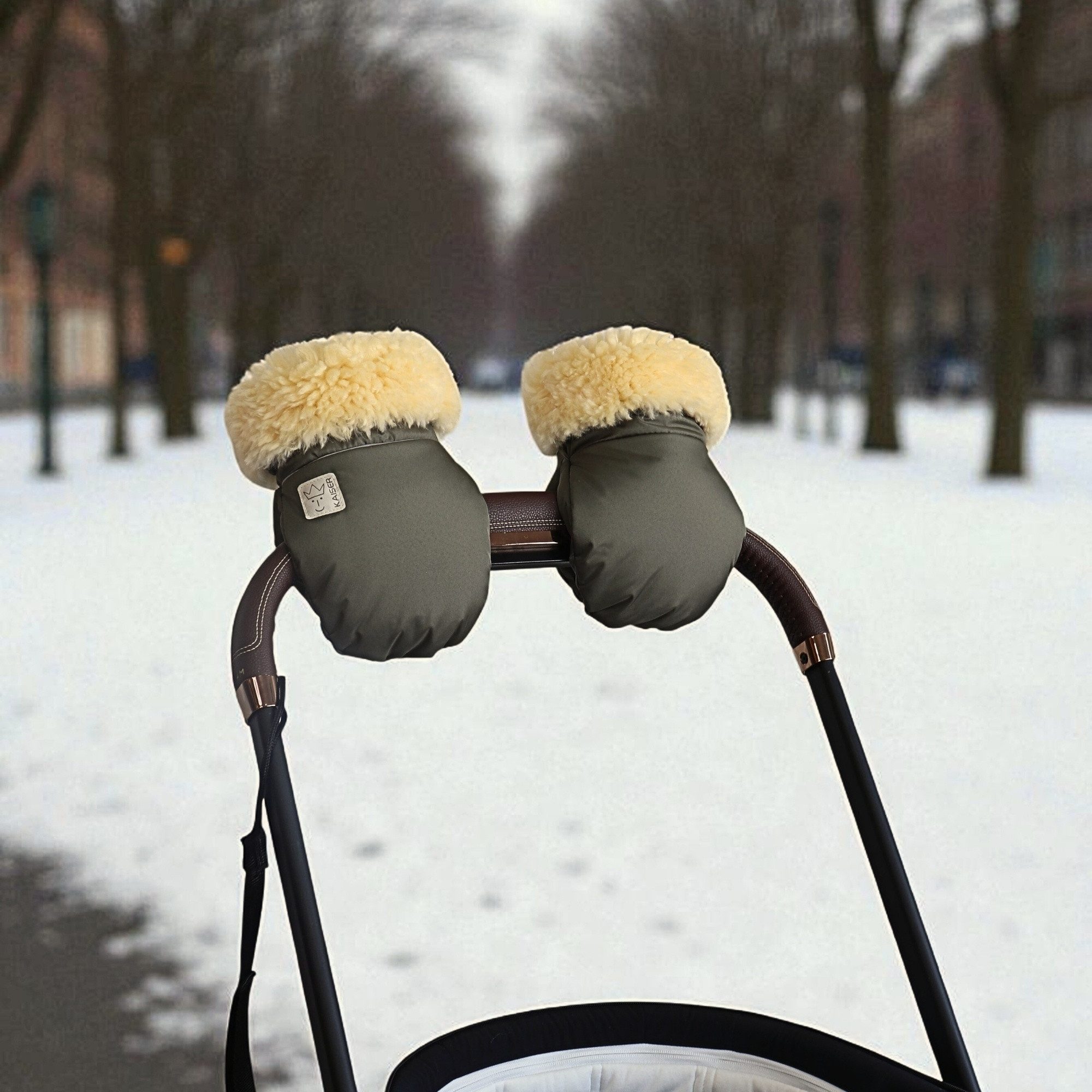 Kaiser Kinderwagen-Handwärmer Reflect Lammfell Kinderwagenhandschuh