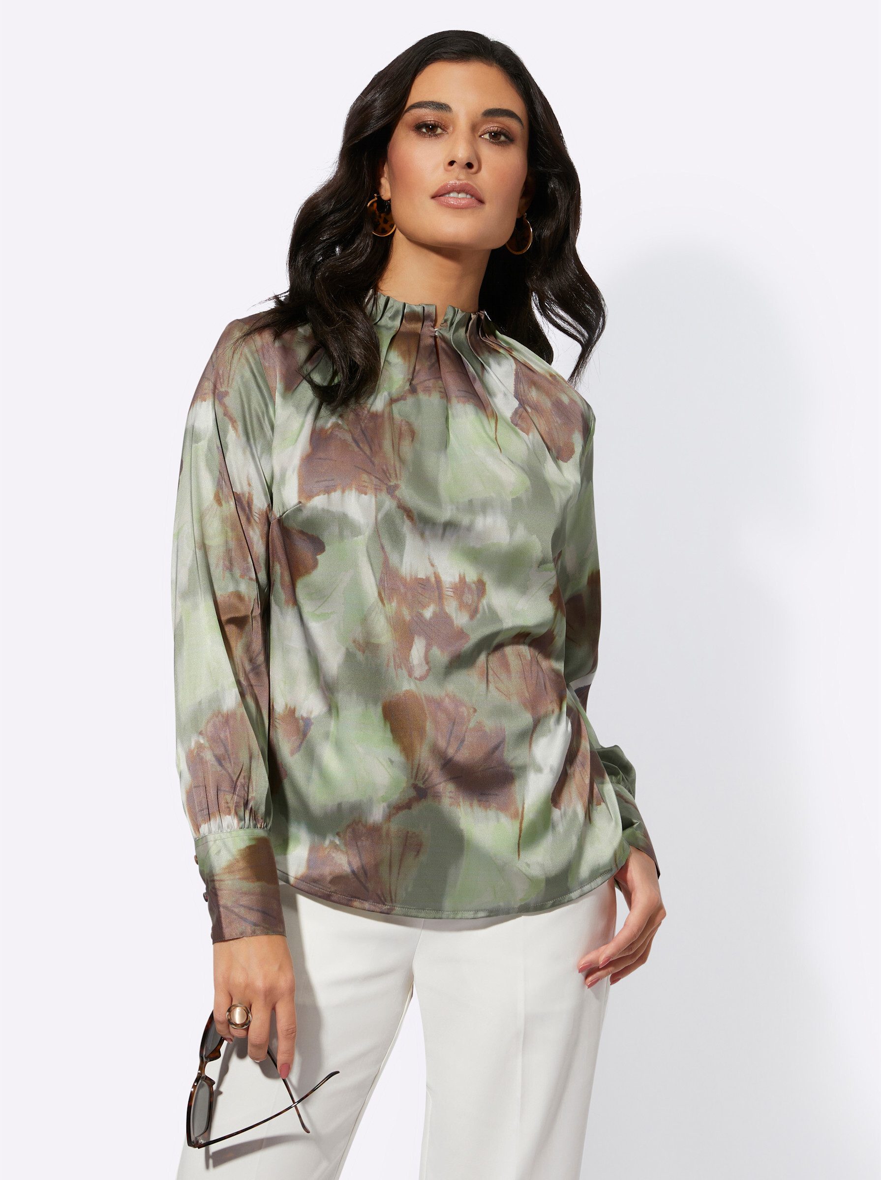 Klassische Bluse Satinbluse
