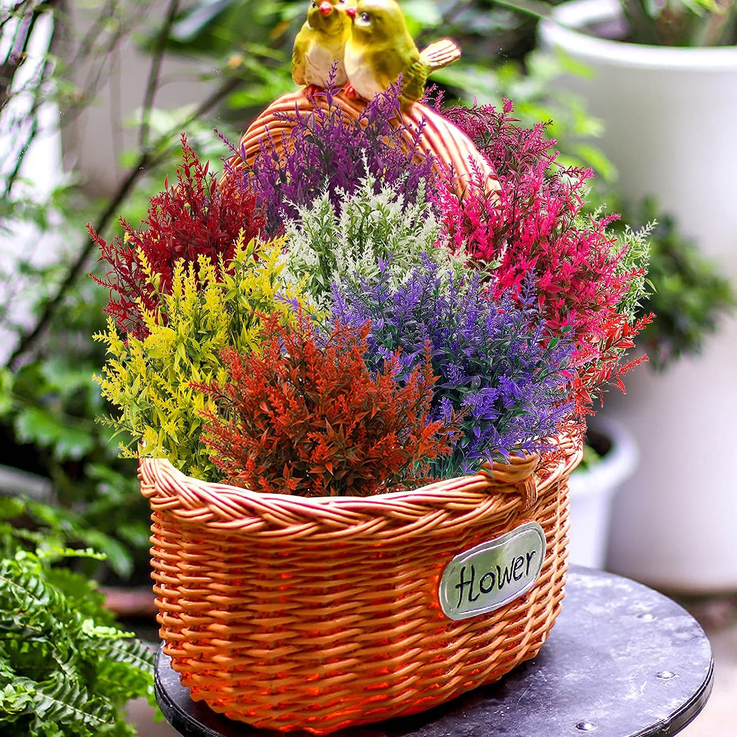 Kunstblumenstrauß 8 Bündel Künstliche Herbstblumen Künstlich Herbststrauß Herbst Deko, Bomiclss, Herbst Balkonpflanzen Herbstzweige für Drinnen Draußen Garten T – Bild 4 von 5