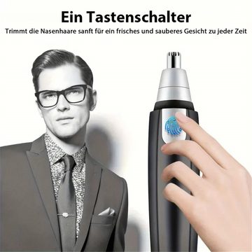 Bifurcation Nasen- und Ohrhaartrimmer Automatischer Nasenhaarrasierer für Männer und Frauen, waschbar Batteriebetrieben