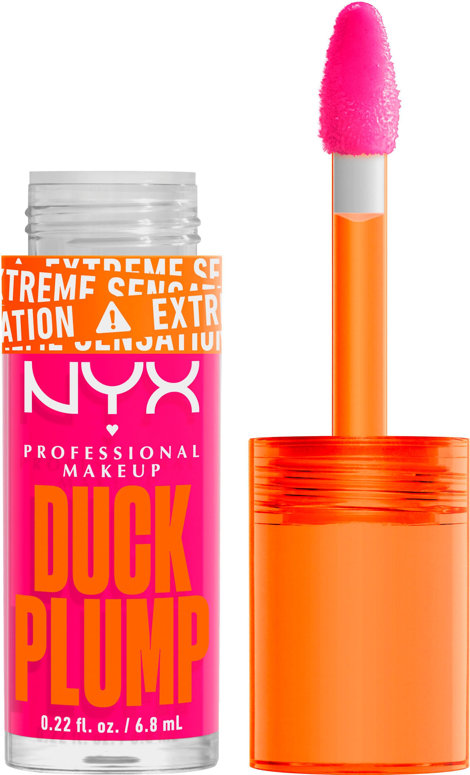 NYX PROFESSIONAL MAKEUP Lipgloss DUCK PLUMP LIP LACQUER, sofortiger Schmollmund-Effekt dank Kollagenpeptiden