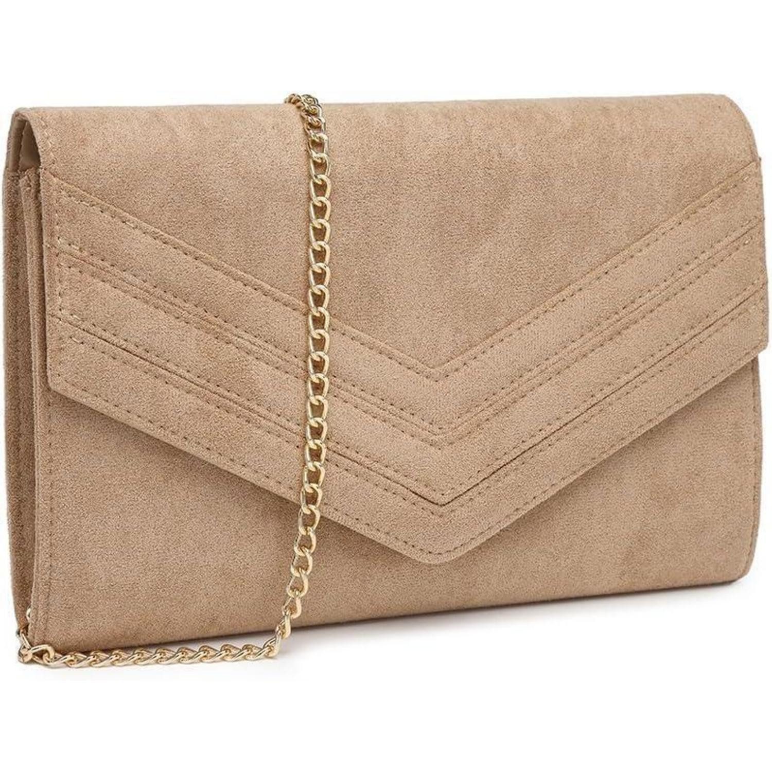 LuxusKollektion Clutch Clutch Damen Envelope Tasche Kettentasche Abendmode Elegant