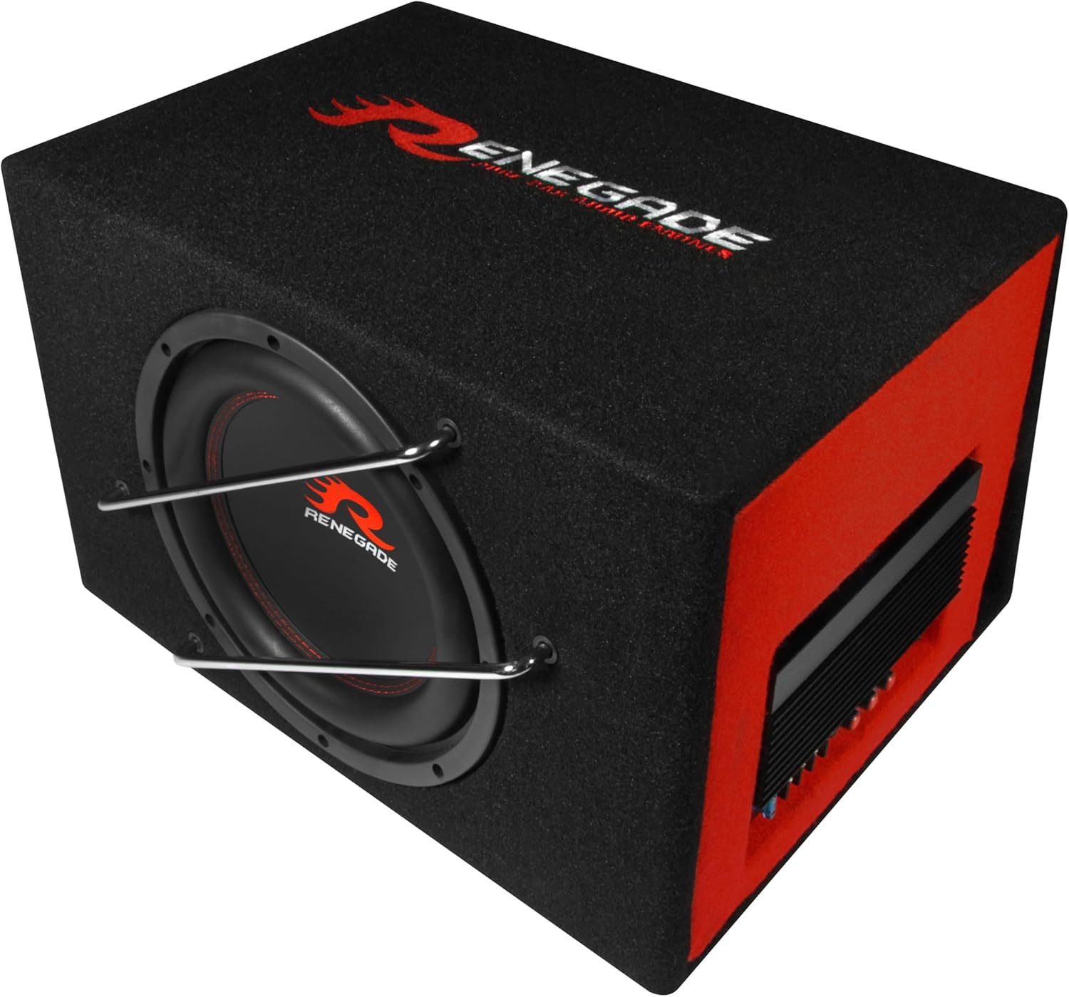 Renegade Renegade RXV1000A Aktiv-Bassreflex-Subwoofer 25 cm (10) Auto-Lautsprecher