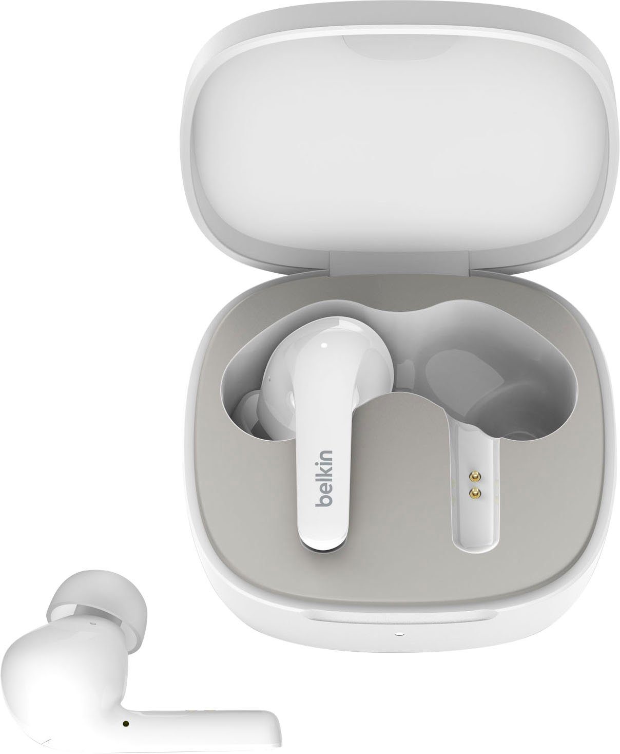 Belkin SOUNDFORM Flow In-Ear-Kopfhörer (Active Noise Cancelling (ANC), Freisprechfunktion, mit Noise Cancelling) Weiß