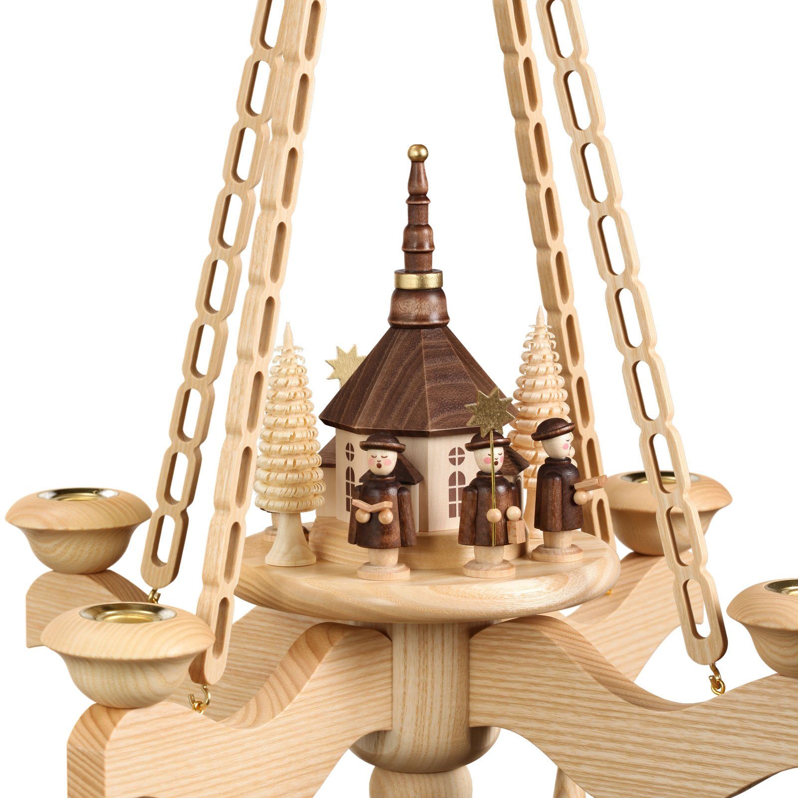Volkskunstwerkstatt Unger Weihnachtspyramide Deckenpyramide 65cm, Kurrende günstig online kaufen
