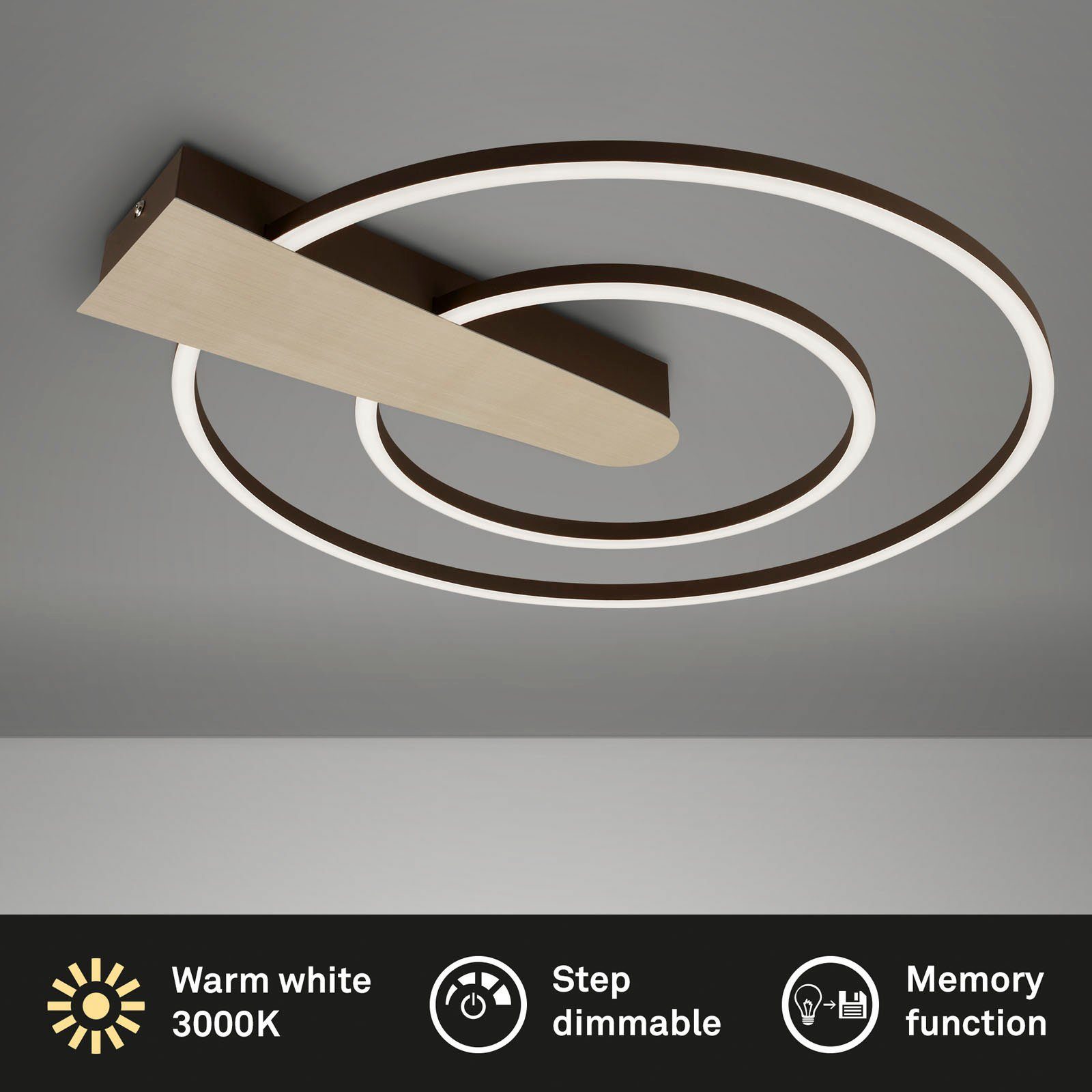 Briloner Leuchten Deckenleuchte Deckenleuchte NICO DUO, LED fest integriert günstig online kaufen