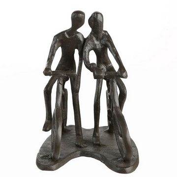 GILDE Dekoobjekt, Tolle Design Figur Skulptur mit Spruch und Weisheit RAD TOUR