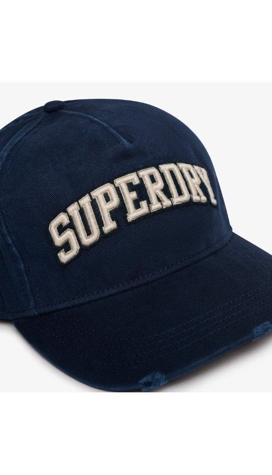 Superdry Baseball Cap VARSITY LOGO TRUCKER CAP DEEP NAVY/ECRU