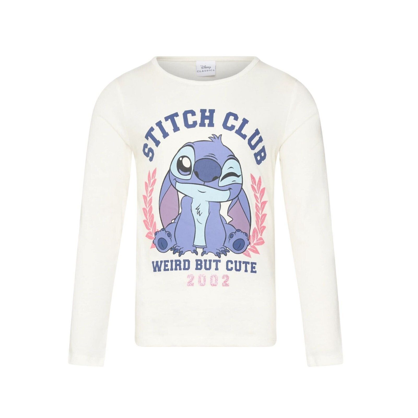 Disney Langarmshirt Disney Lilo und Stitch Kinder Mädchen Langarmshirt Shirt Gr. 98-128 100% Baumwolle