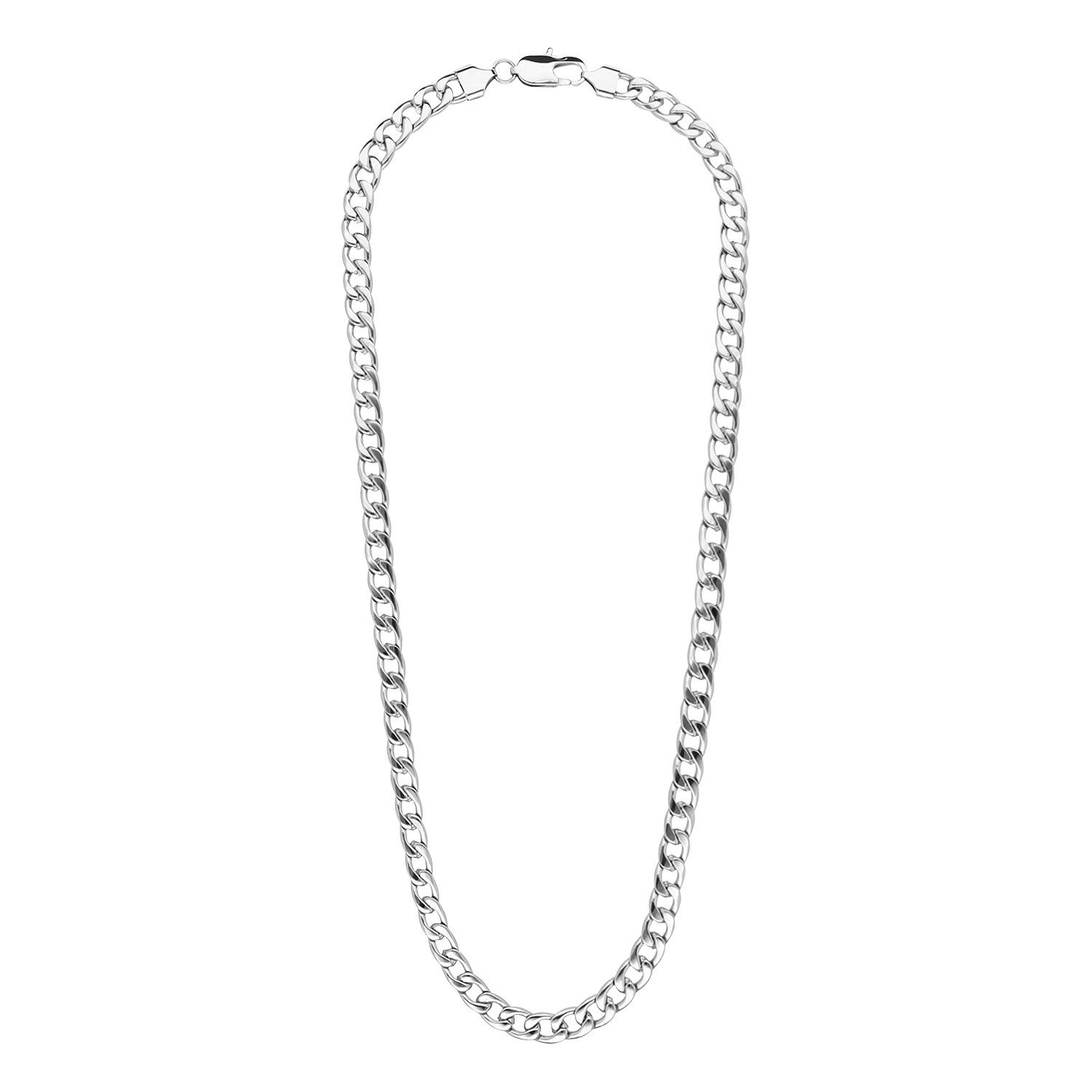 LUCARDI Kette ohne Anhänger Halskette - Stahl - Silber - Herren – Bild 2 von 2