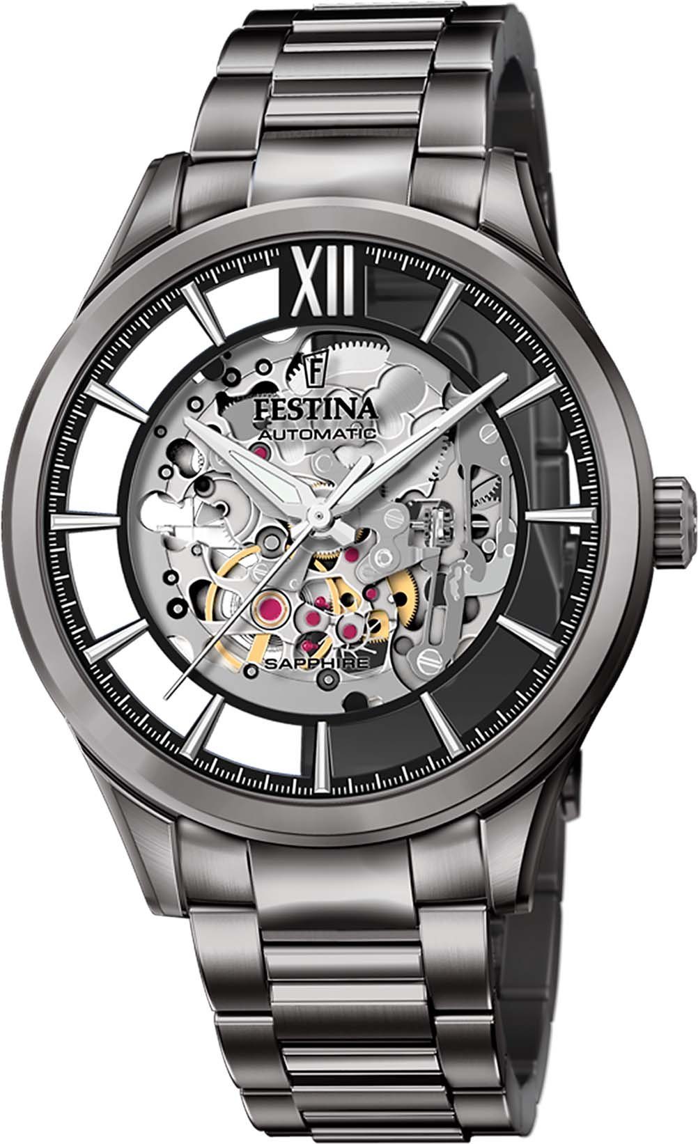 Festina Automatikuhr Automatik F20632/1, Armbanduhr, Herrenuhr, mechanische günstig online kaufen