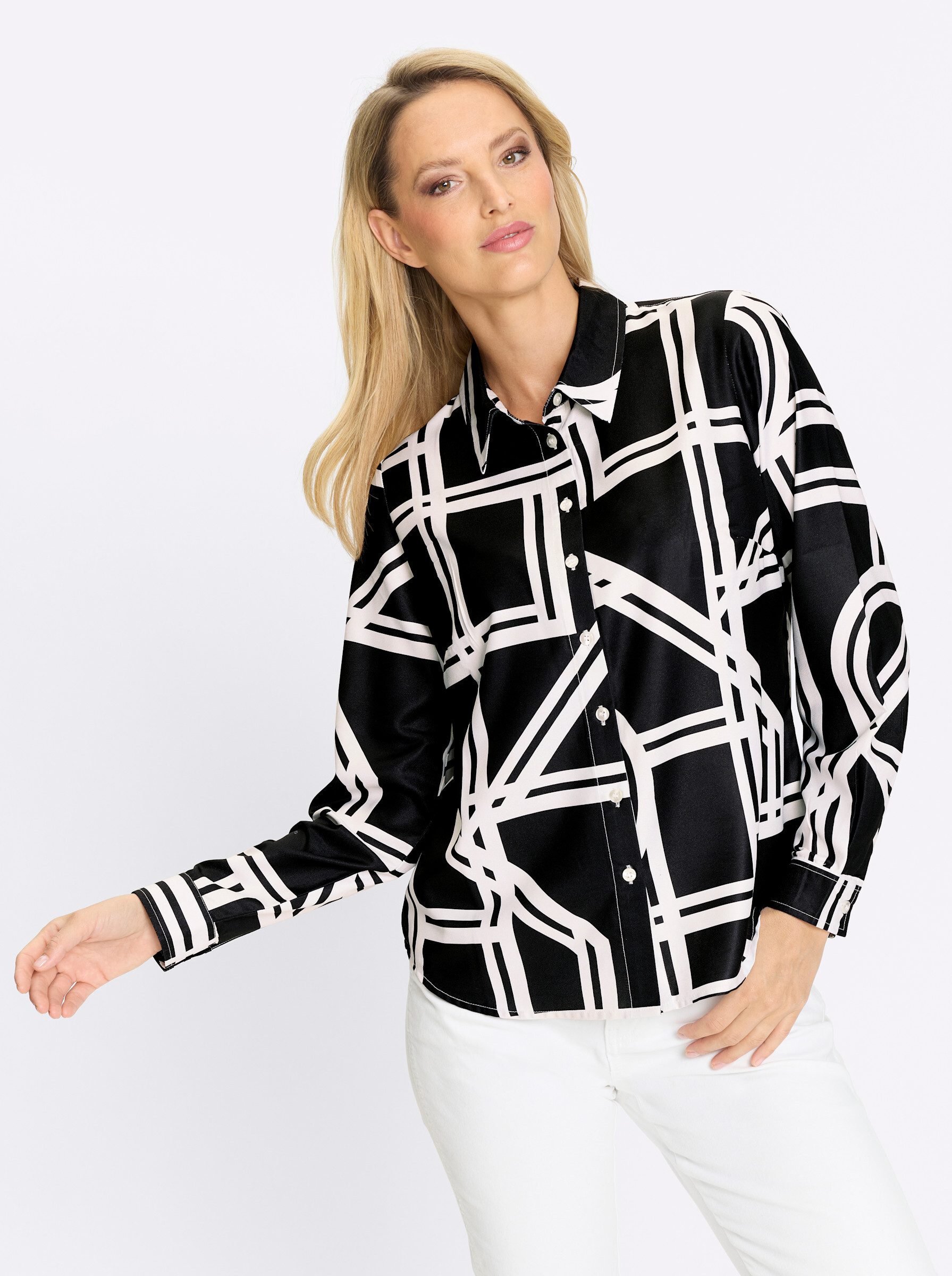 heine Klassische Bluse Druckbluse günstig online kaufen