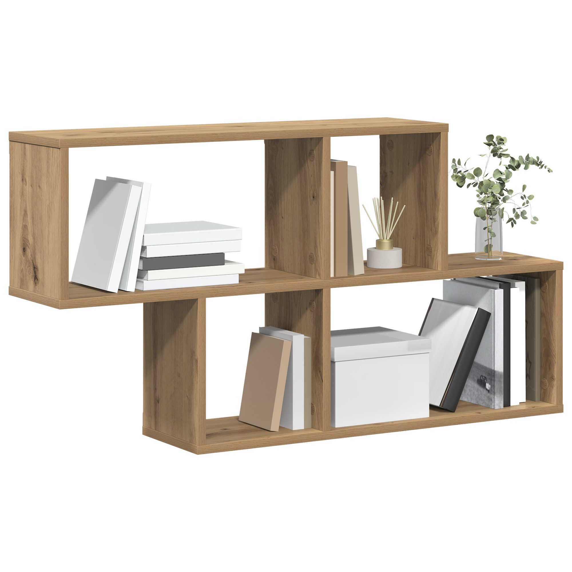 vidaXL Regal Wandregal Eichenholz 100x20x53 cm günstig online kaufen