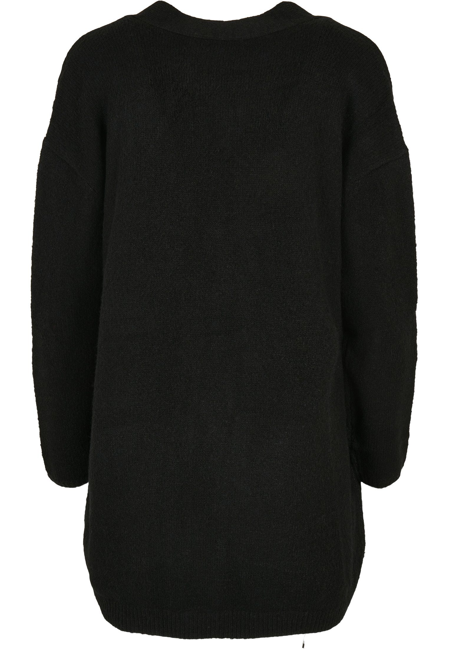 URBAN Ladies Black (1-tlg) Cardigan Knit Cardigan Damen Fluffy Chunky CLASSICS