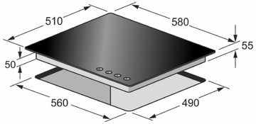 Kaiser Küchengeräte Backofen-Set EG 6345 ElfEm+KG 6325 ElfEm, Einbau Gasbackofen Selbstreinigung 67L +Gasherd, 60cm