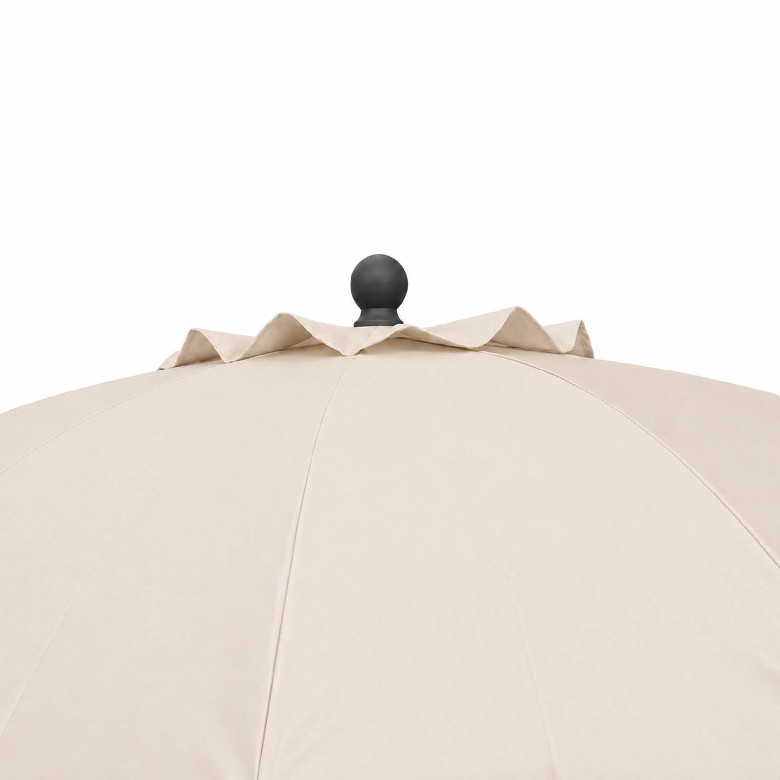 Siena Garden Sonnenschirm Sonnenschirm Gartenschirm Balkonschirm 230 cm Rund Kippbar Beige – Bild 4 von 5