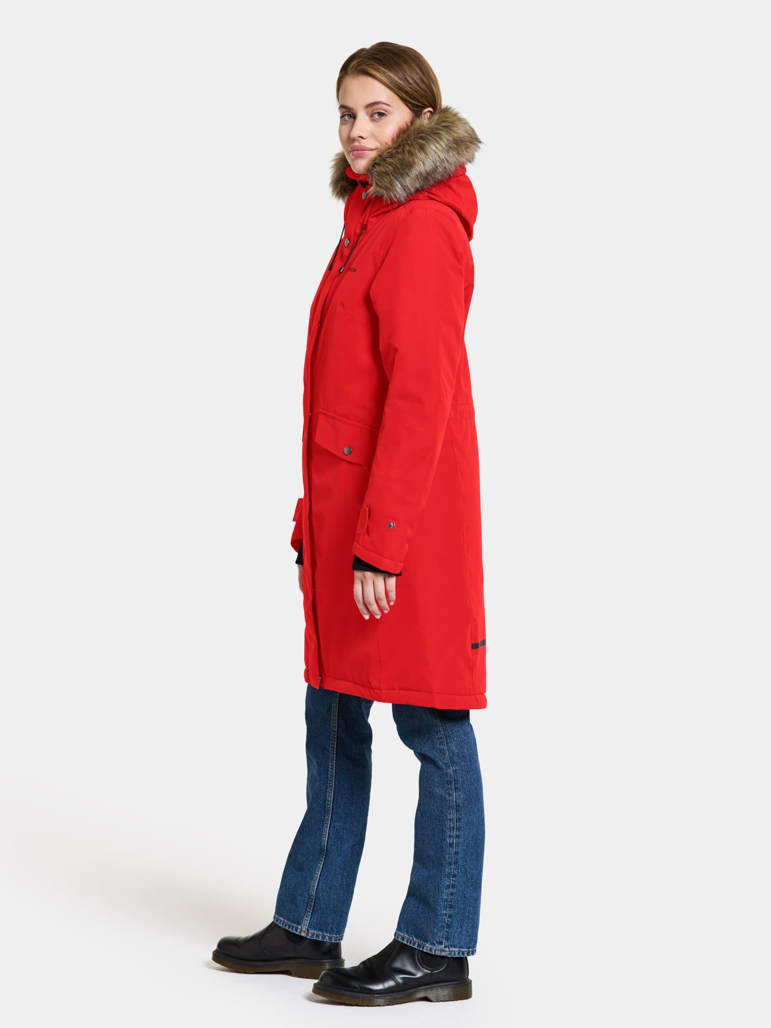 Parka Didriksons Parka Red 3 Pomme Erika Damen Didriksons W Parka