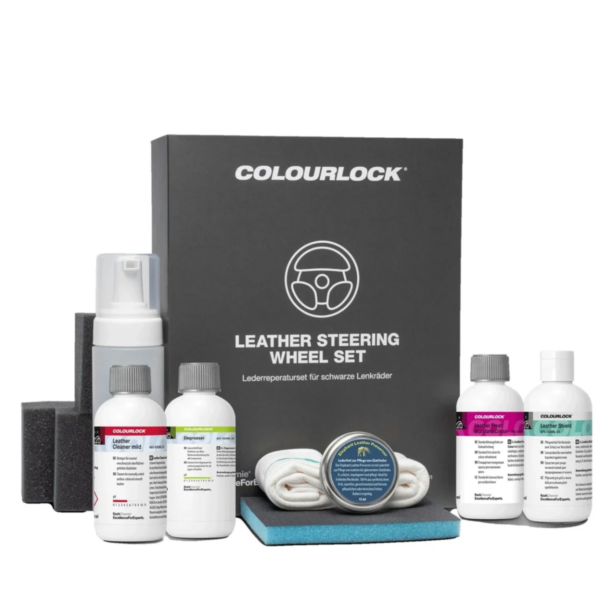 Colourlock Colourlock - Lederreparatur Set Lenkrad - schwarz Lederreiniger (1-St)