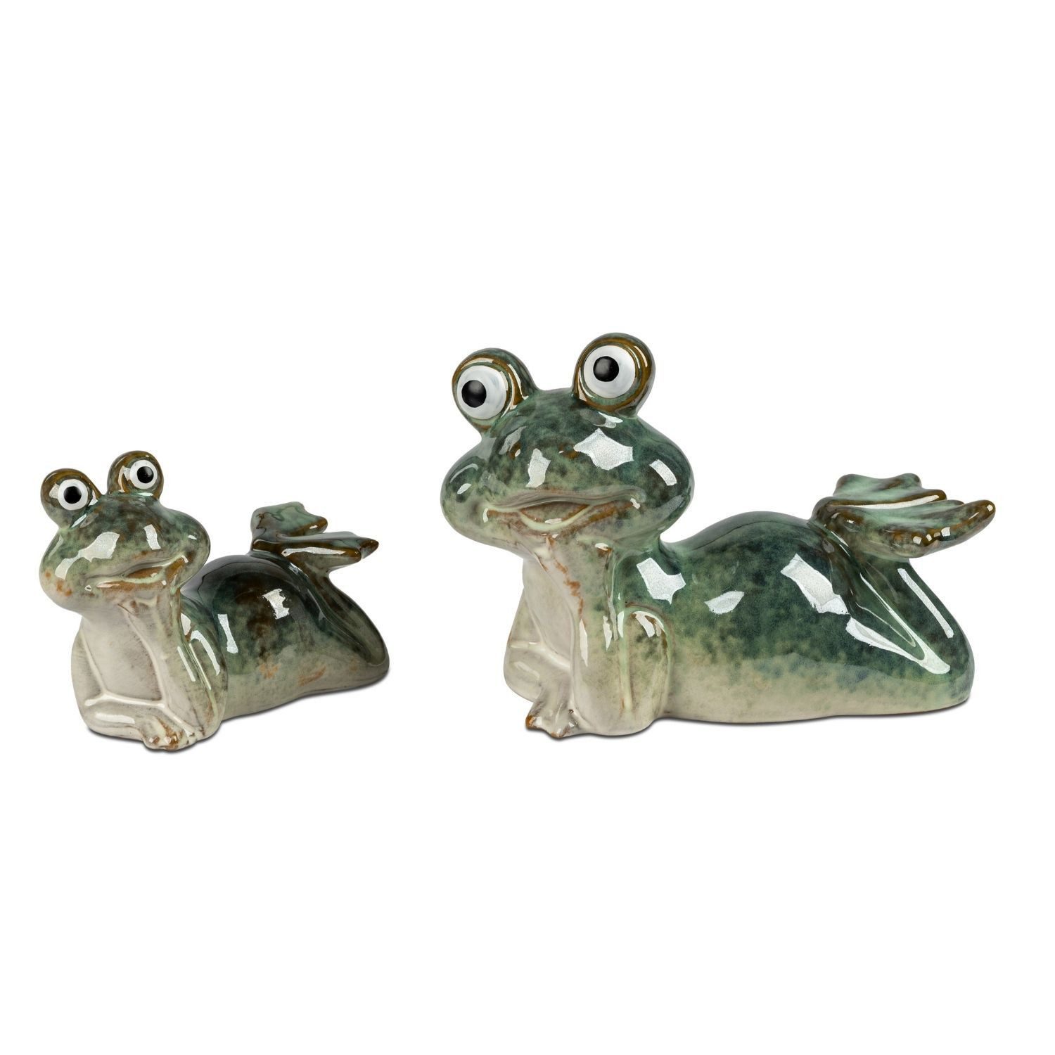 formano Dekofigur Steinoptik, Höhe: 16cm, Farbe: Grau, Motiv: Frosch