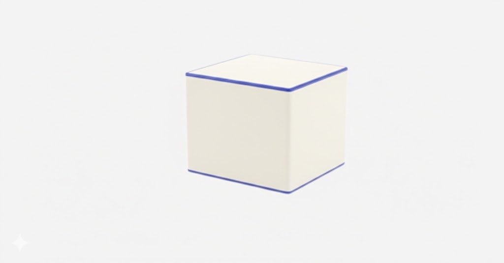 Xlmoebel Minimalistischer Hocker aus wasserabweisendem Stoff in Weiß, Made in Europa