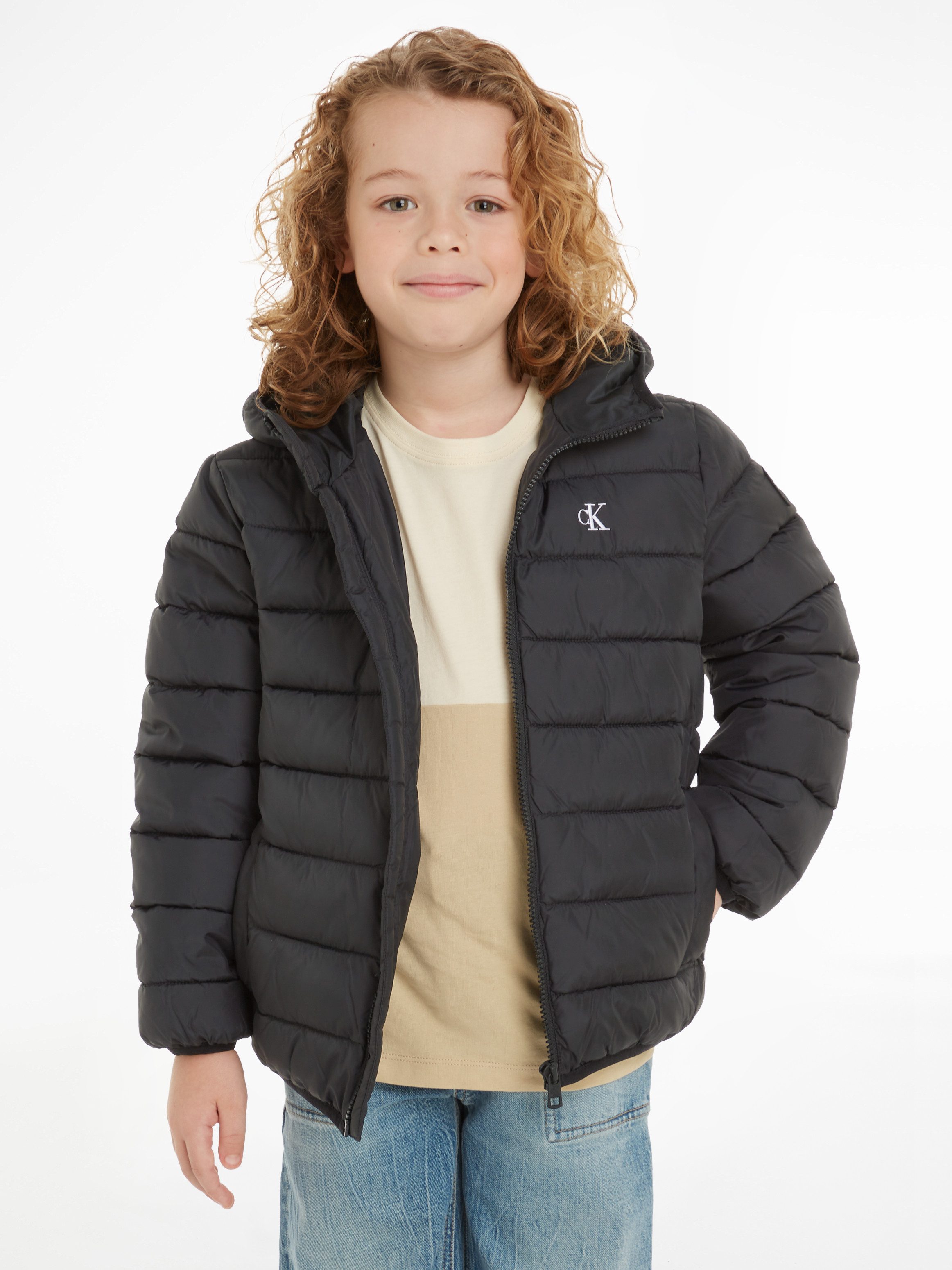 Calvin Klein Jeans Steppjacke INST. LOGO LIGHT PADDED JACKET für Kinder bis 16 Jahre